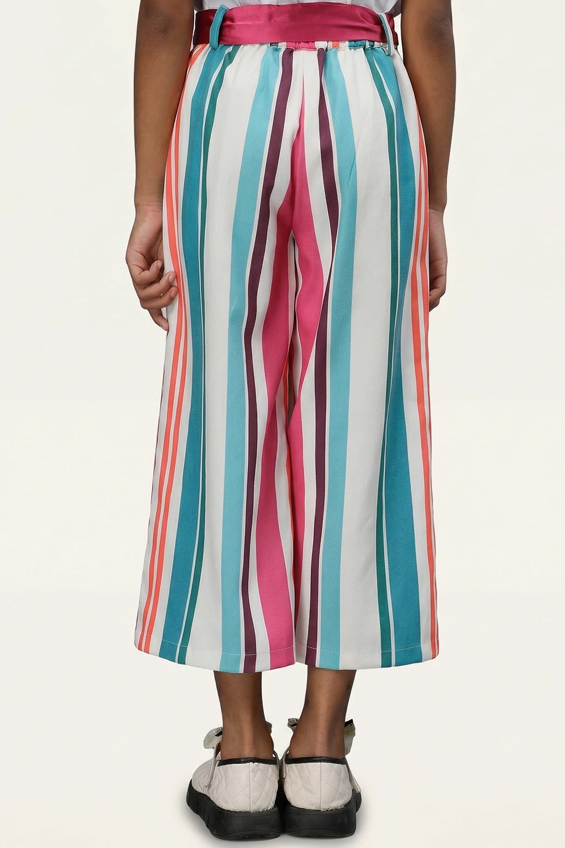 Girls Multicolored Ankle Length Culotte