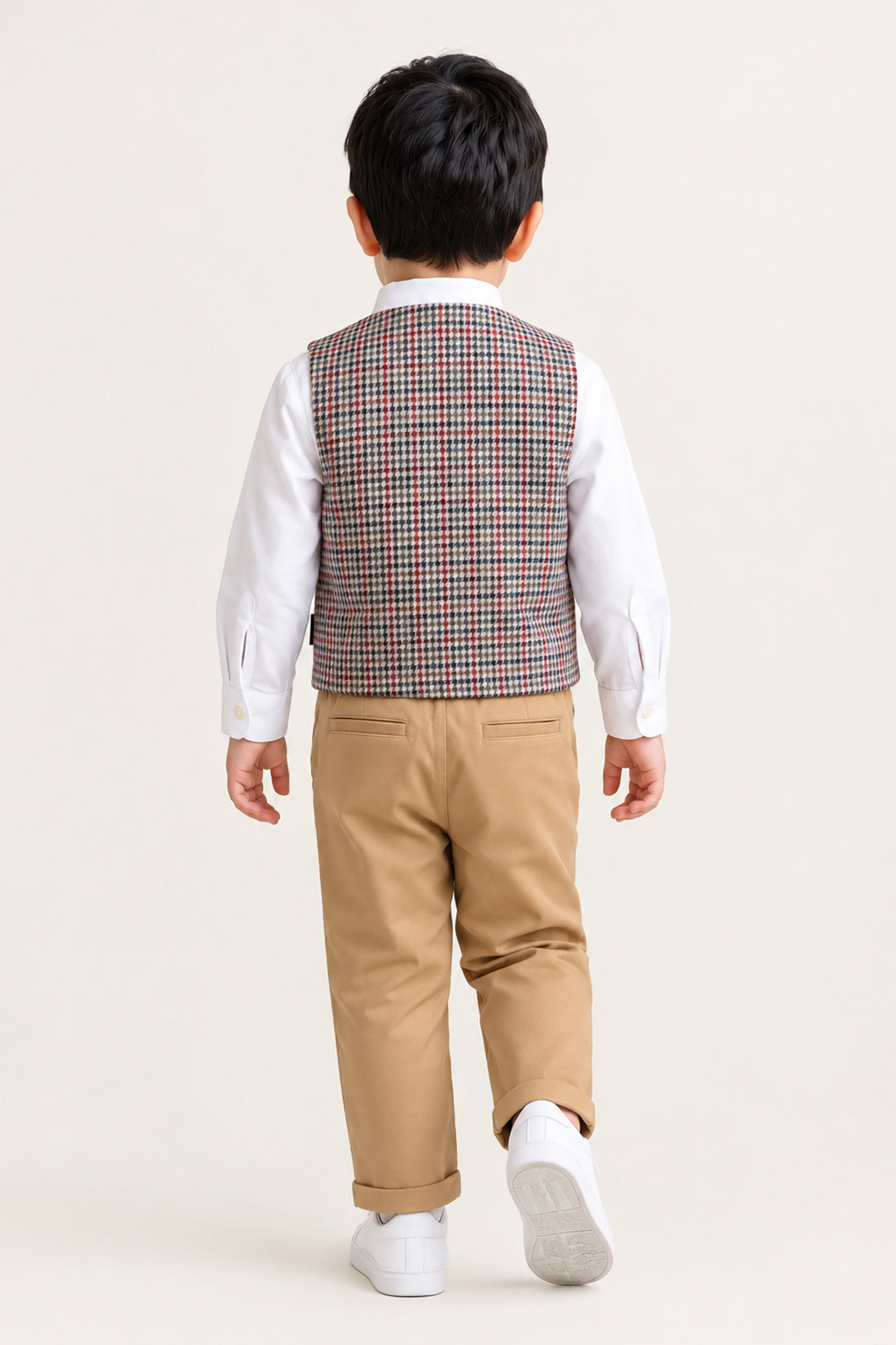 Baby Boys Multicolour Cotton Blend V-Neck Set