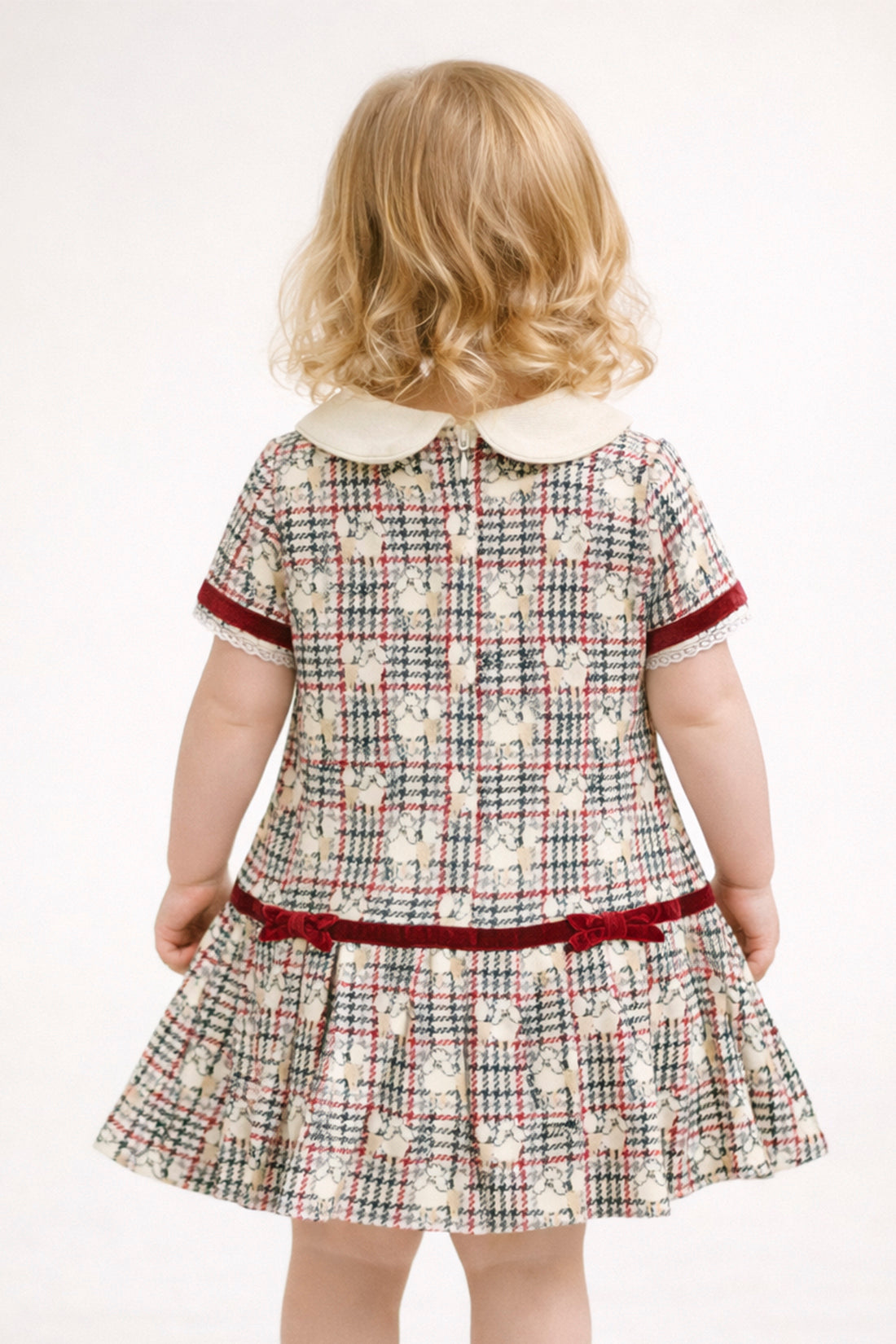Baby Girls Multi Check Cotton Dress