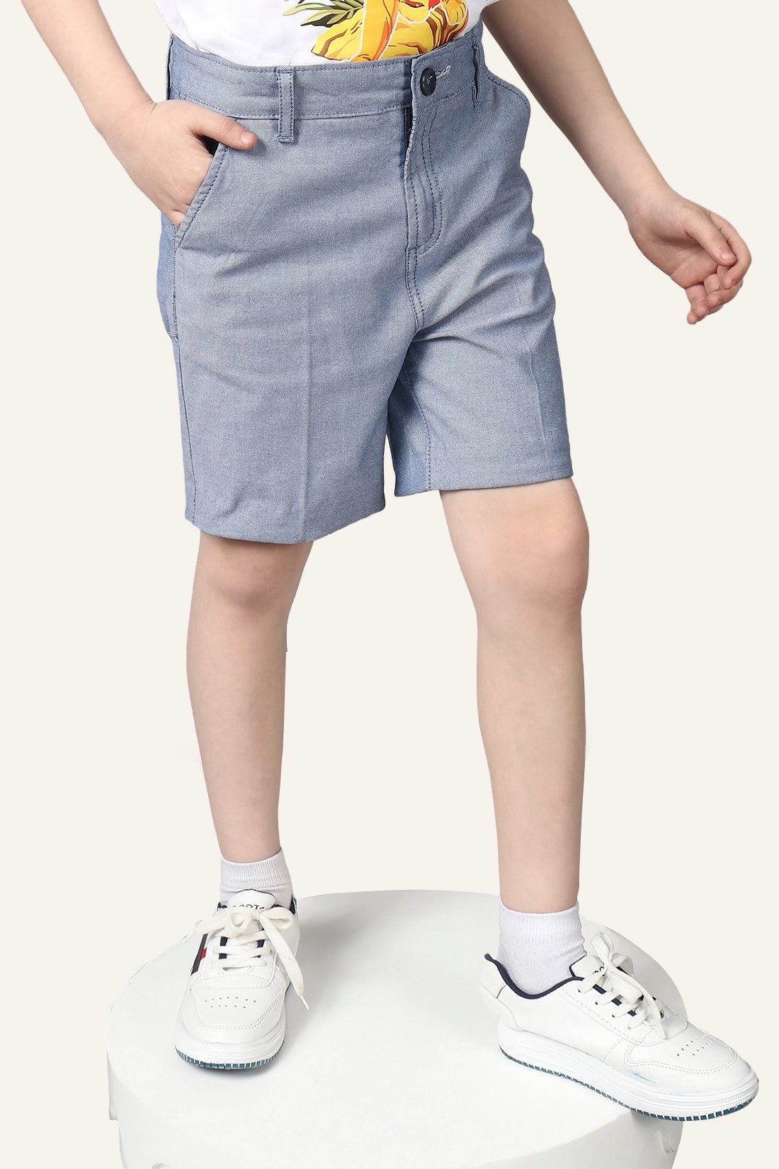 Boys Blue Cotton Shorts