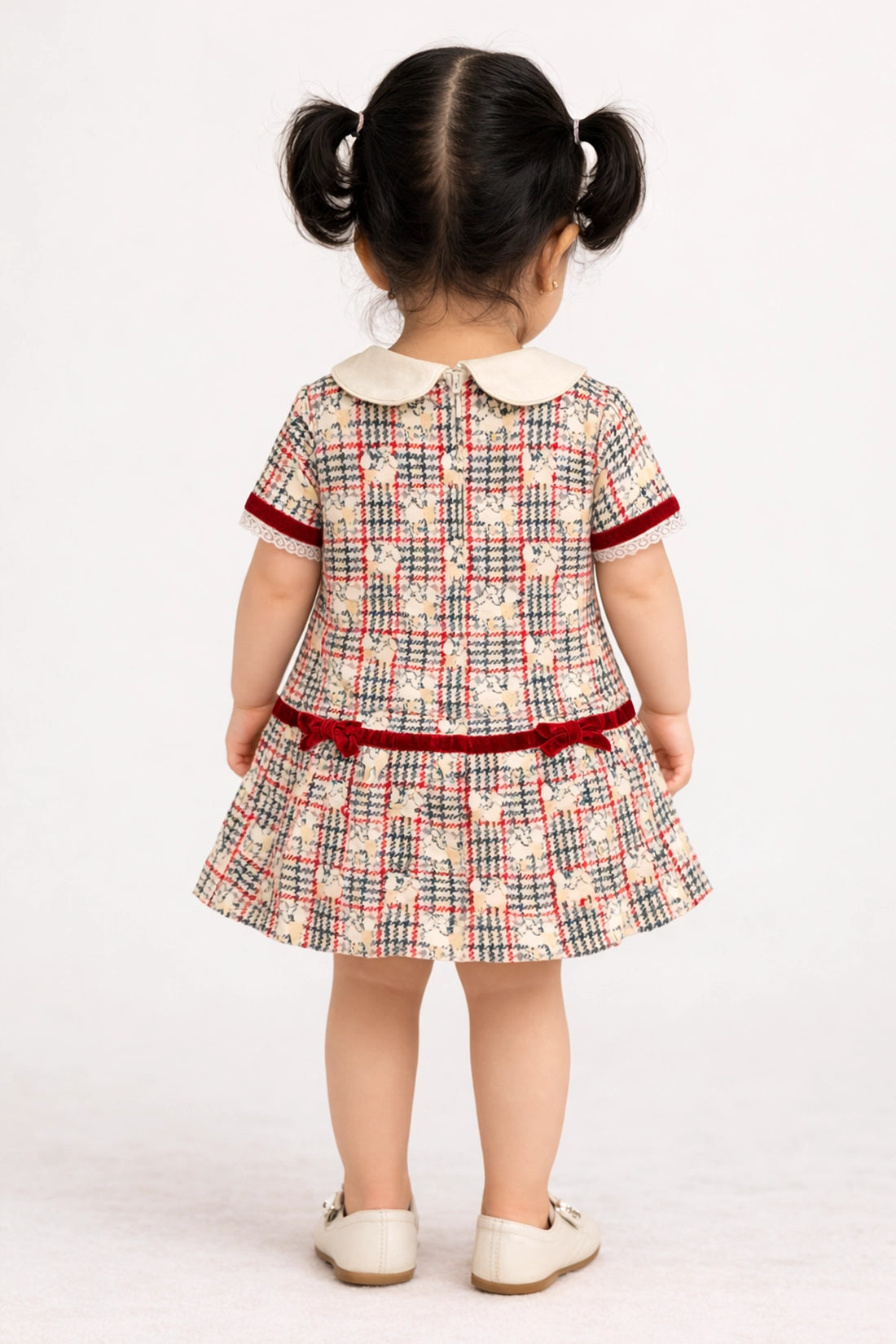 Baby Girls Multi Check Cotton Dress