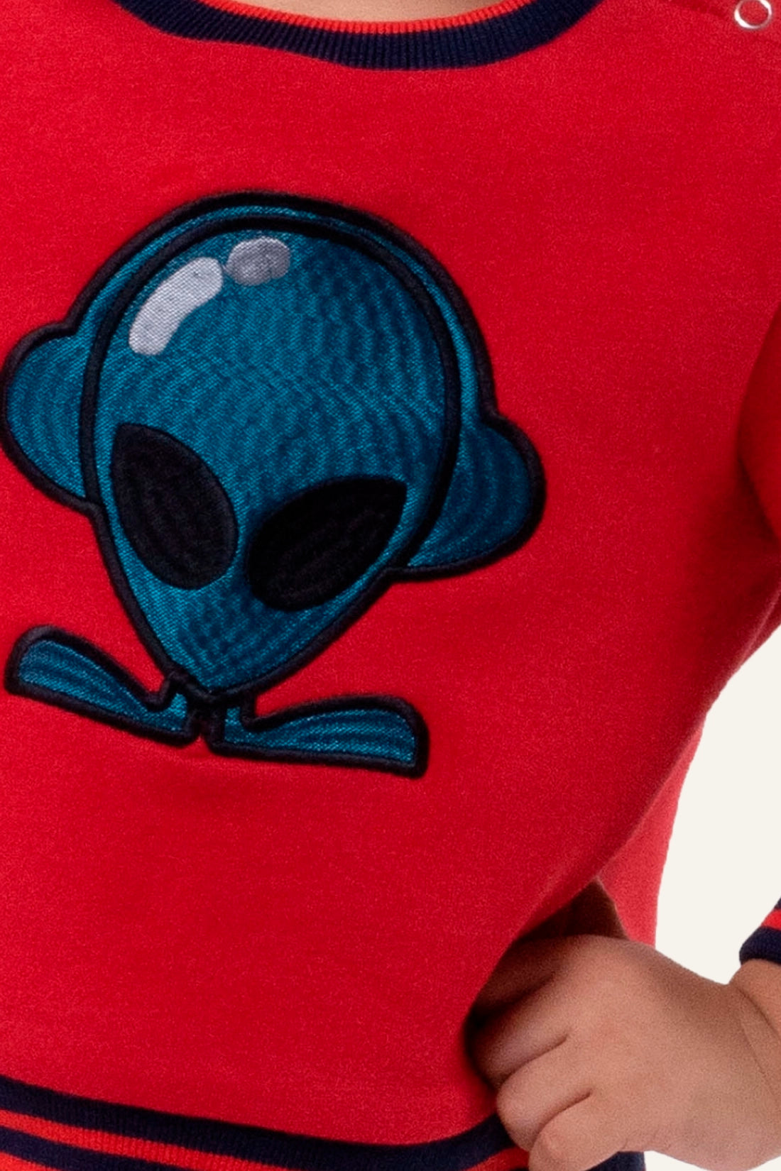 शिशु लड़कों के लिए नया जन्मा लाल एलियन ट्रैक सूट