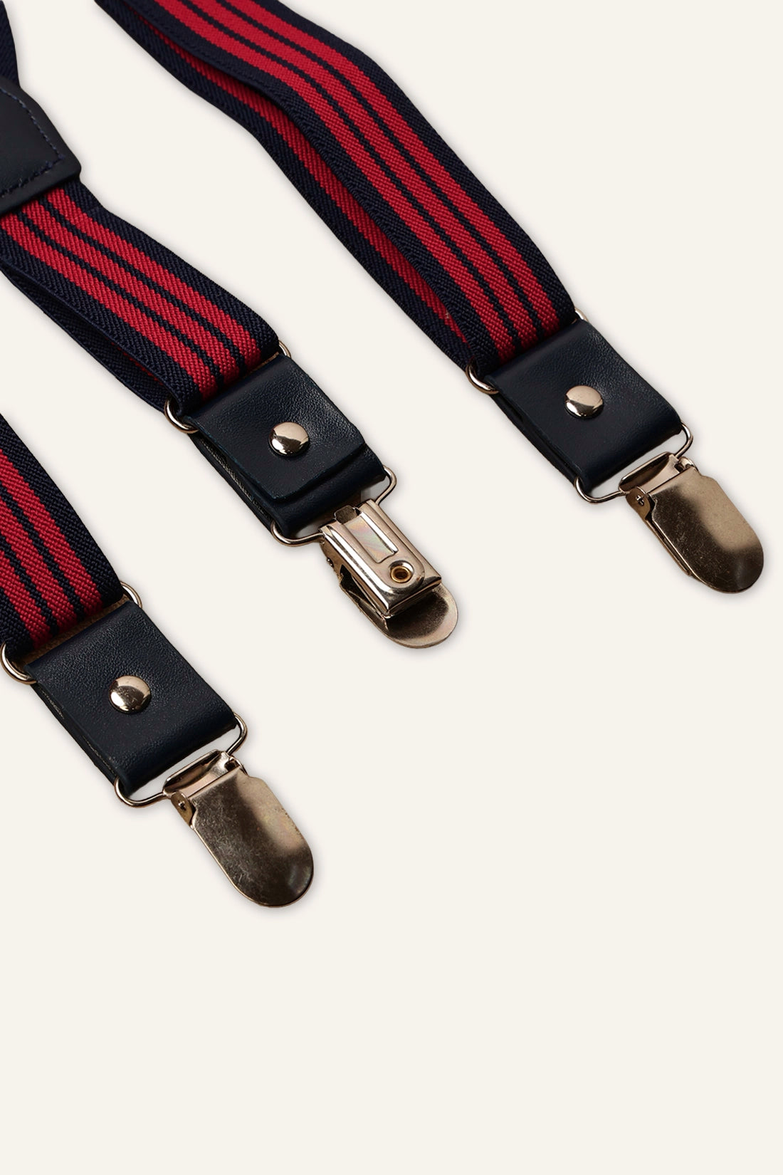 Boys Red Elastic Stripes Suspender