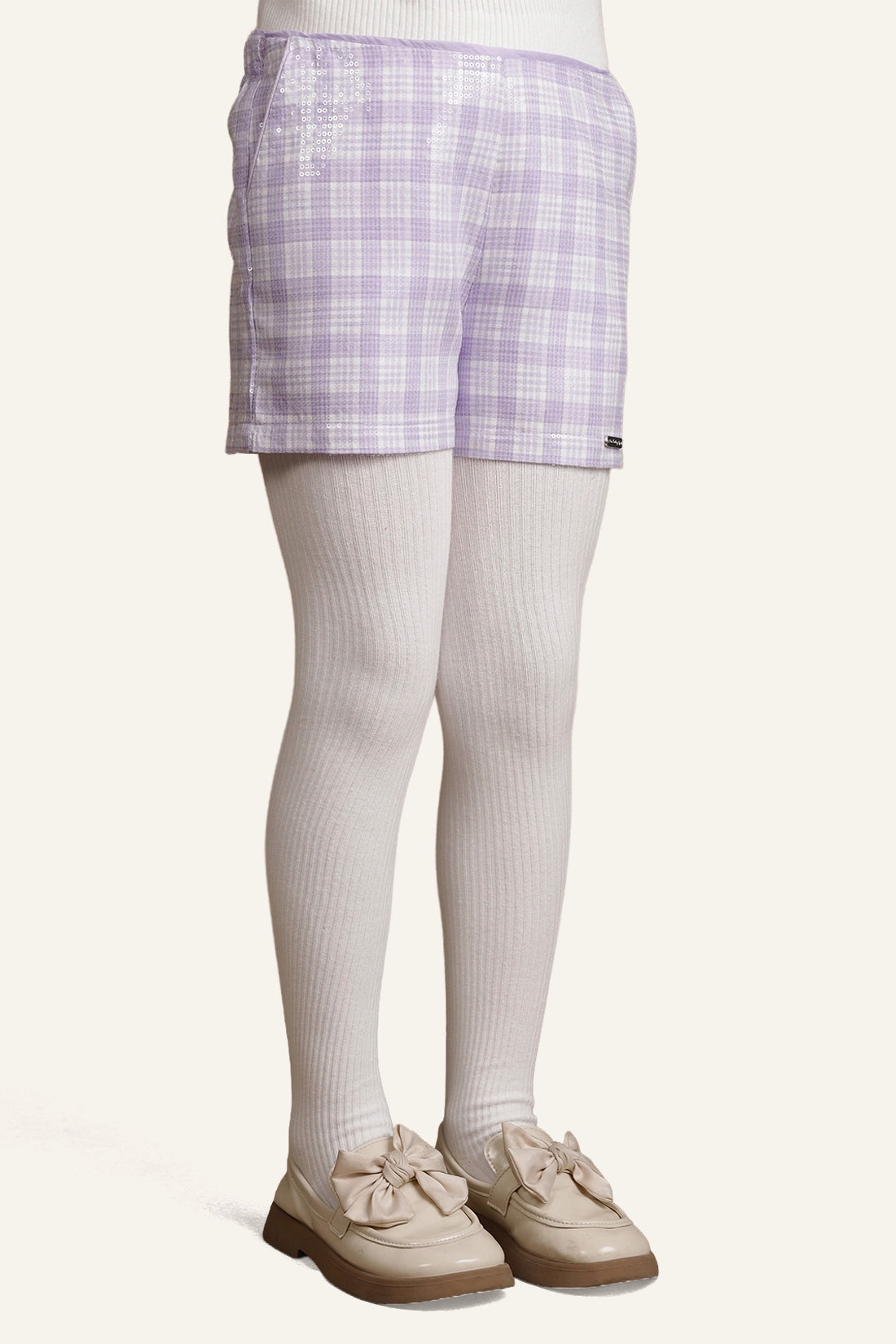 Girls Lilac Sequence Short
