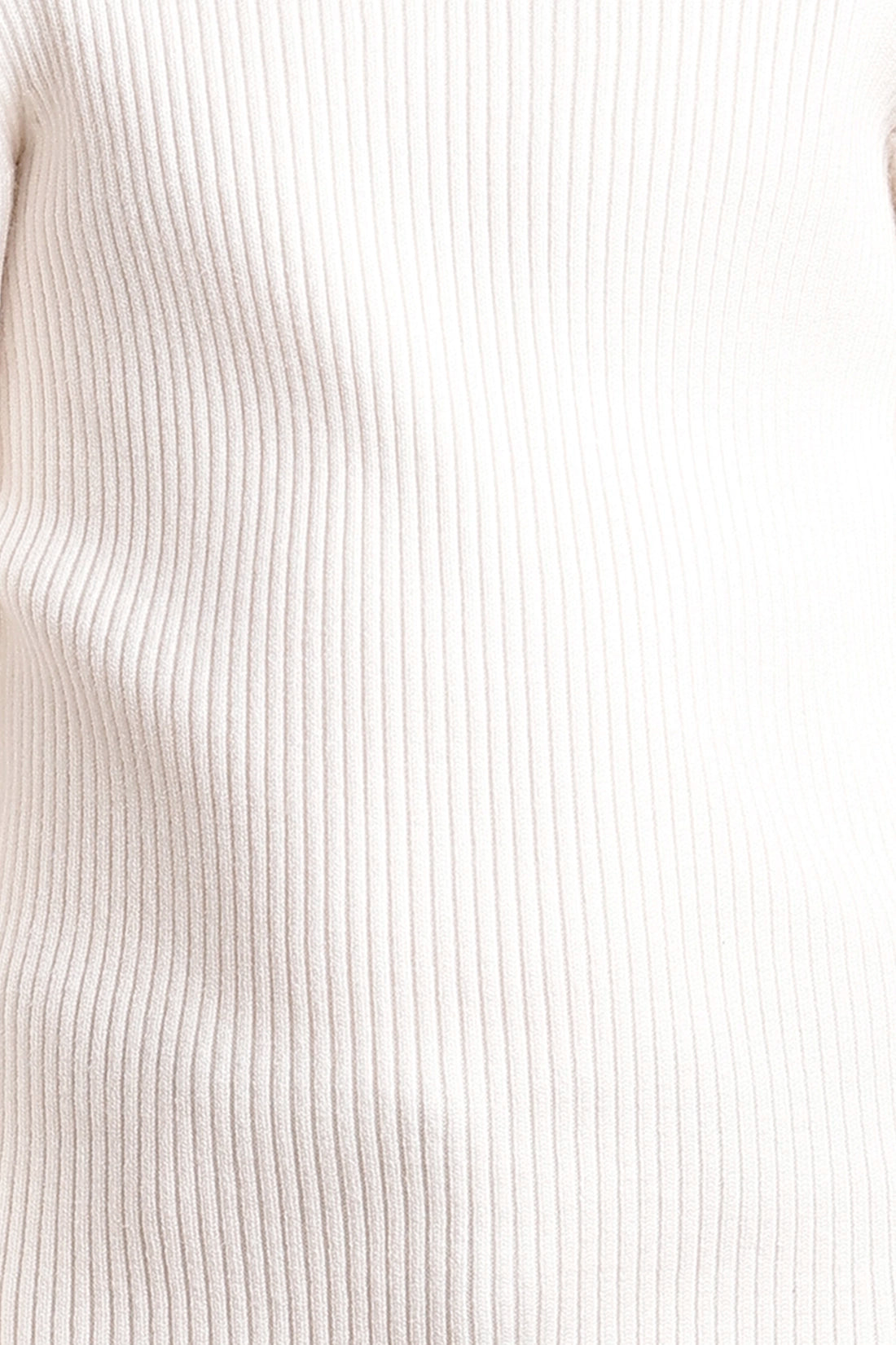 Boys Ivory White Solid Turtleneck Jumper