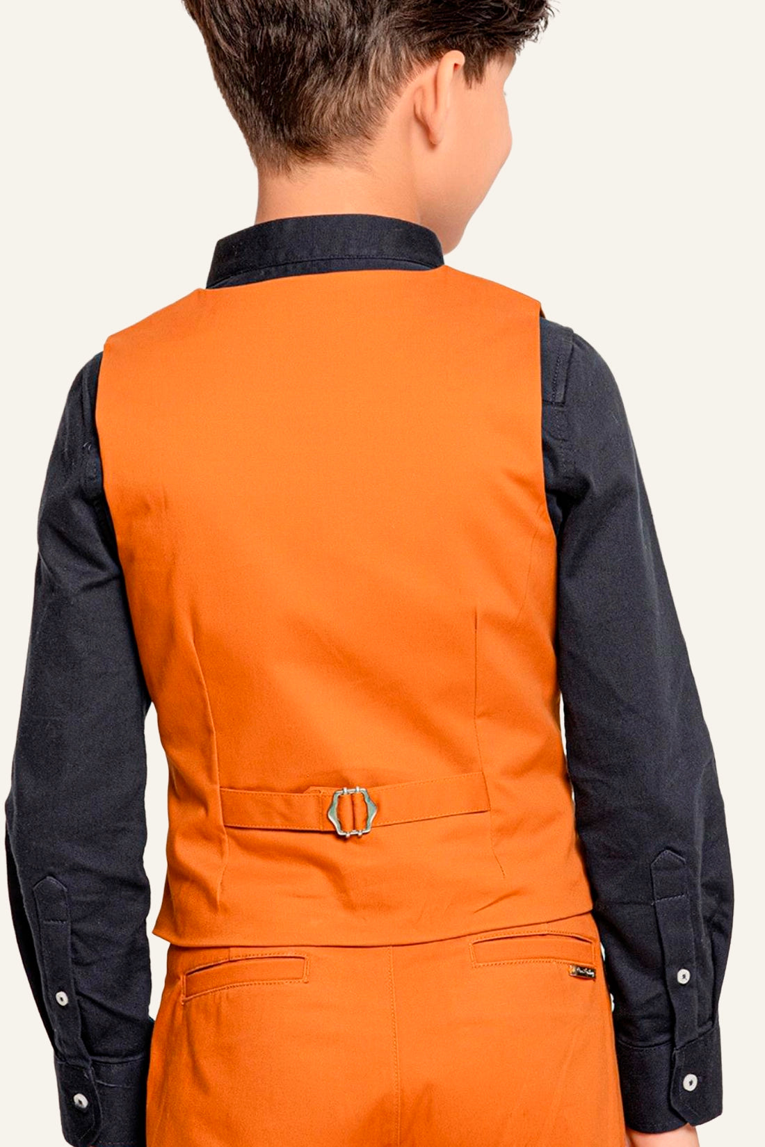 Boys Rust V-Neck Waist Coat