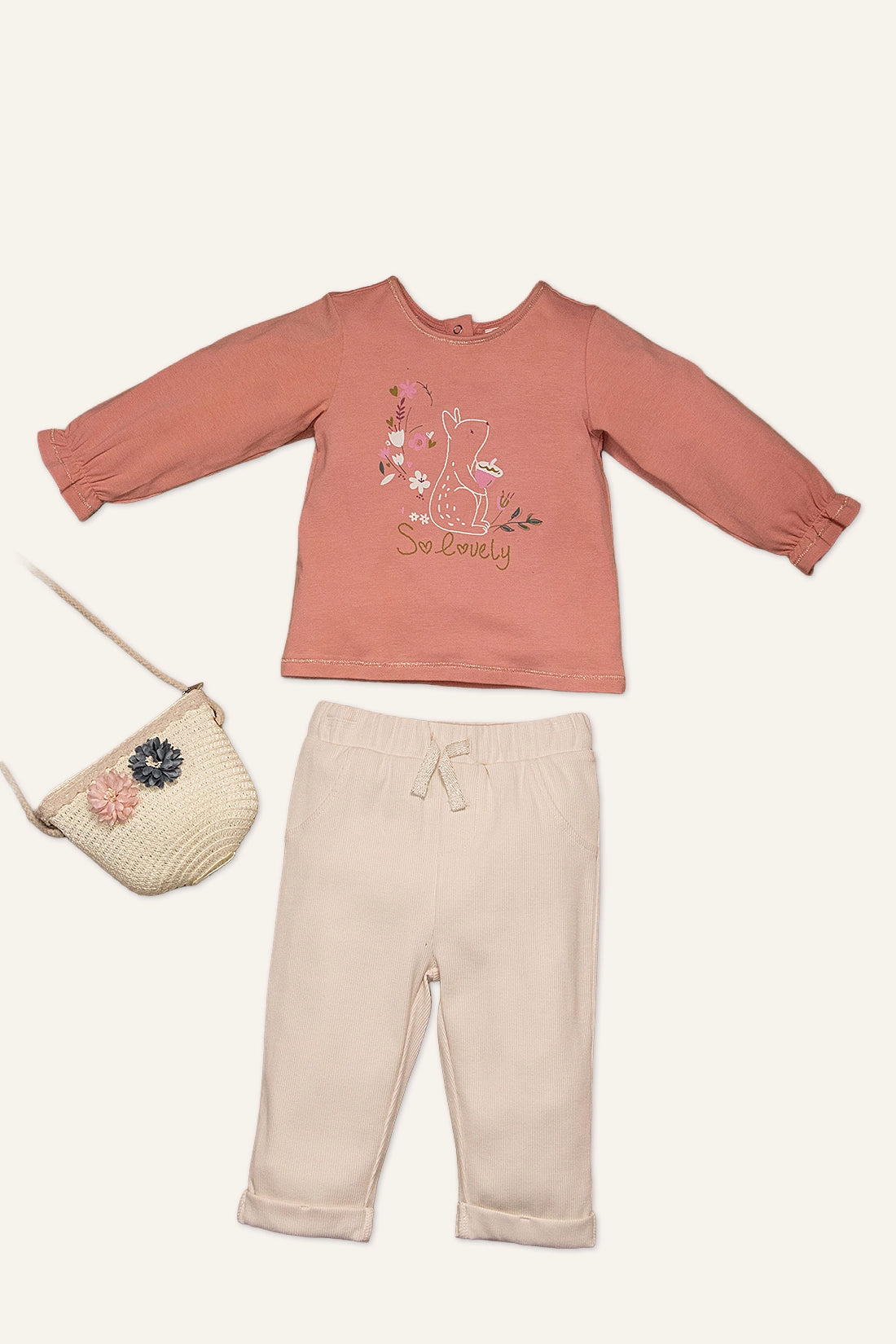Baby Girls Pink Top with Leggings