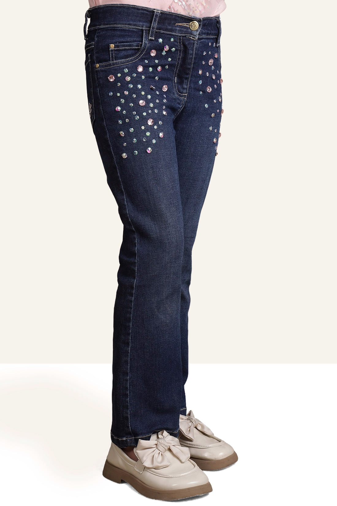 Girls Blue Denim Jeans – Regular Fit