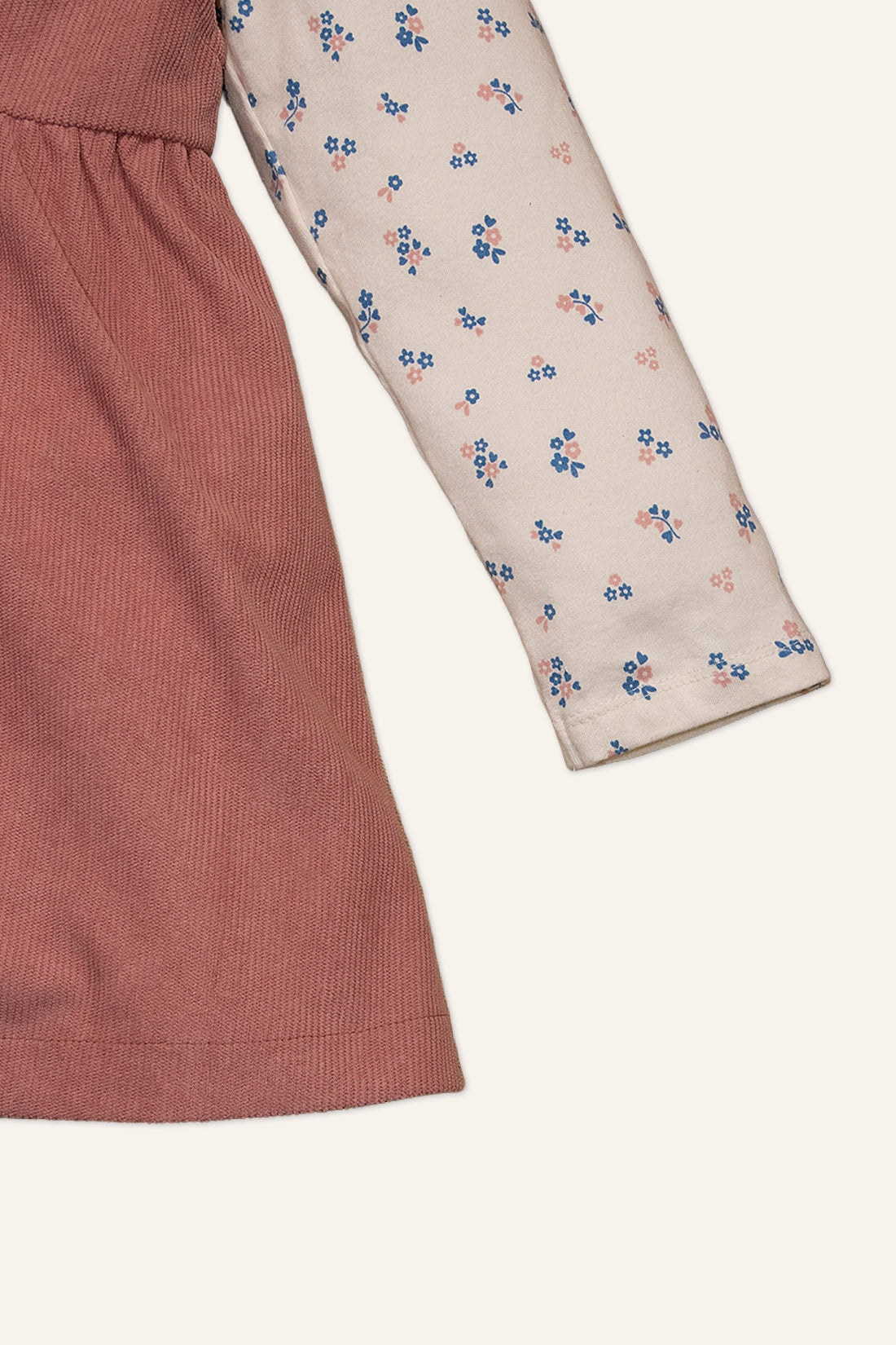 Baby Girls Pink Floral Print Dress With Top