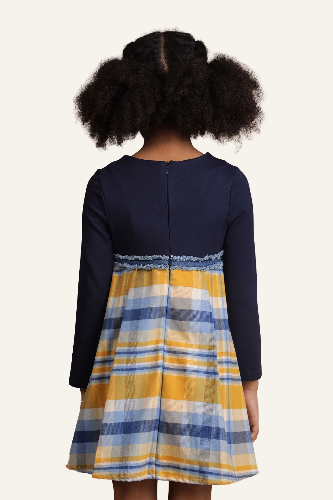 Girls Multicolor Checks Dress