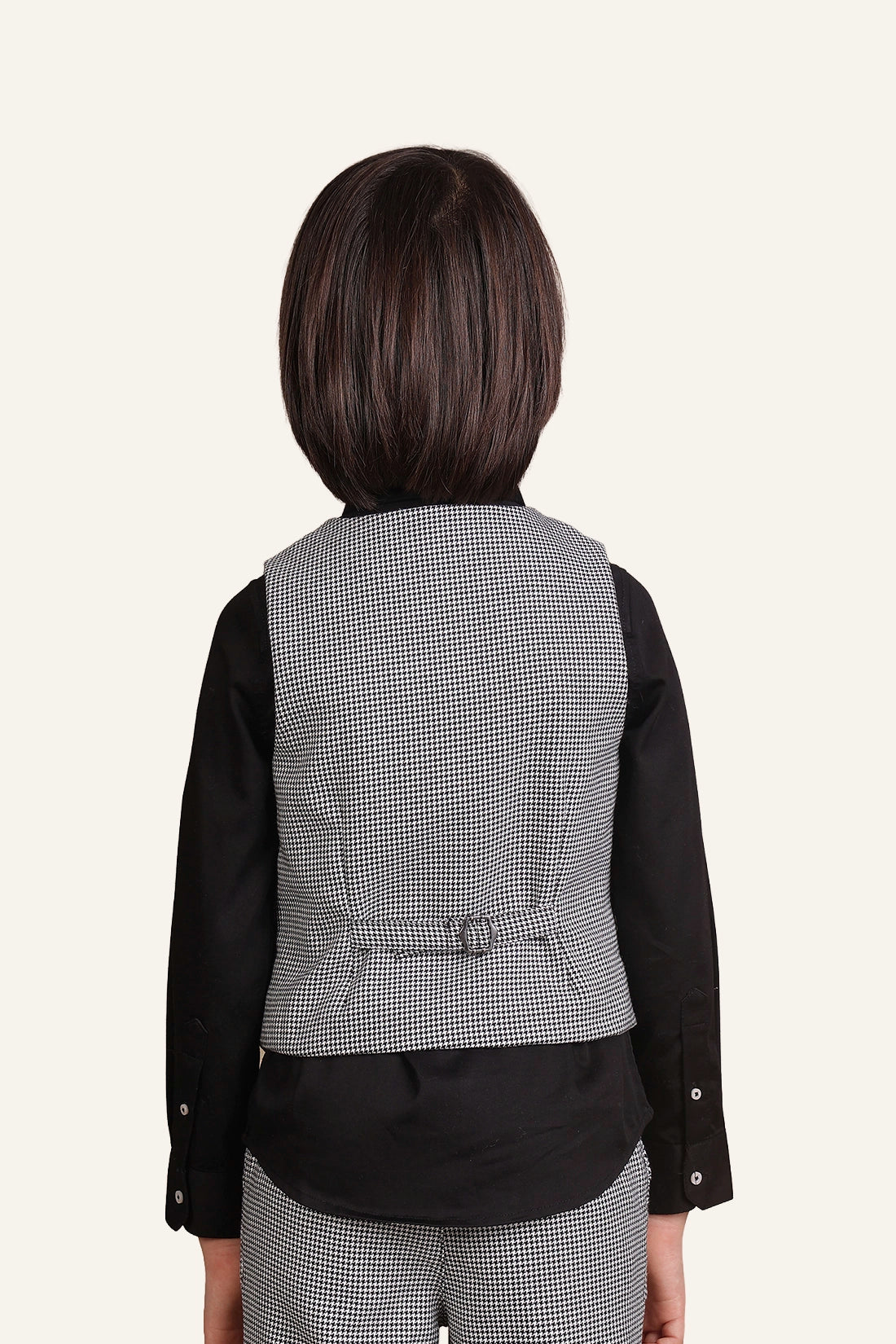 Boys White & Black Waist Coat