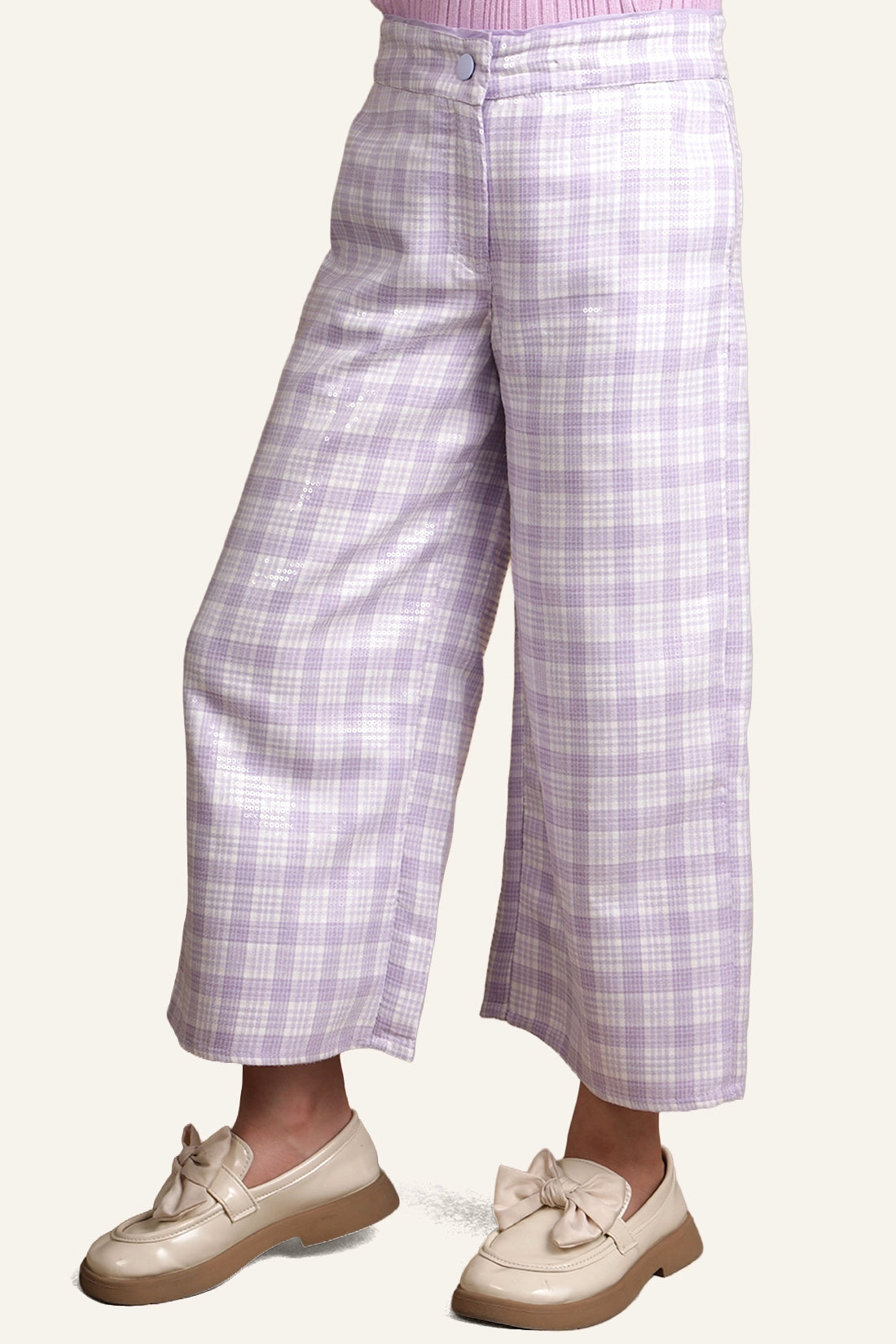 Girls Lilac Sequence Trouser
