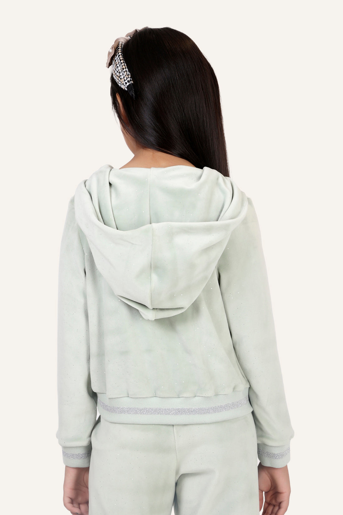 Girls Mint Zipper Hoody