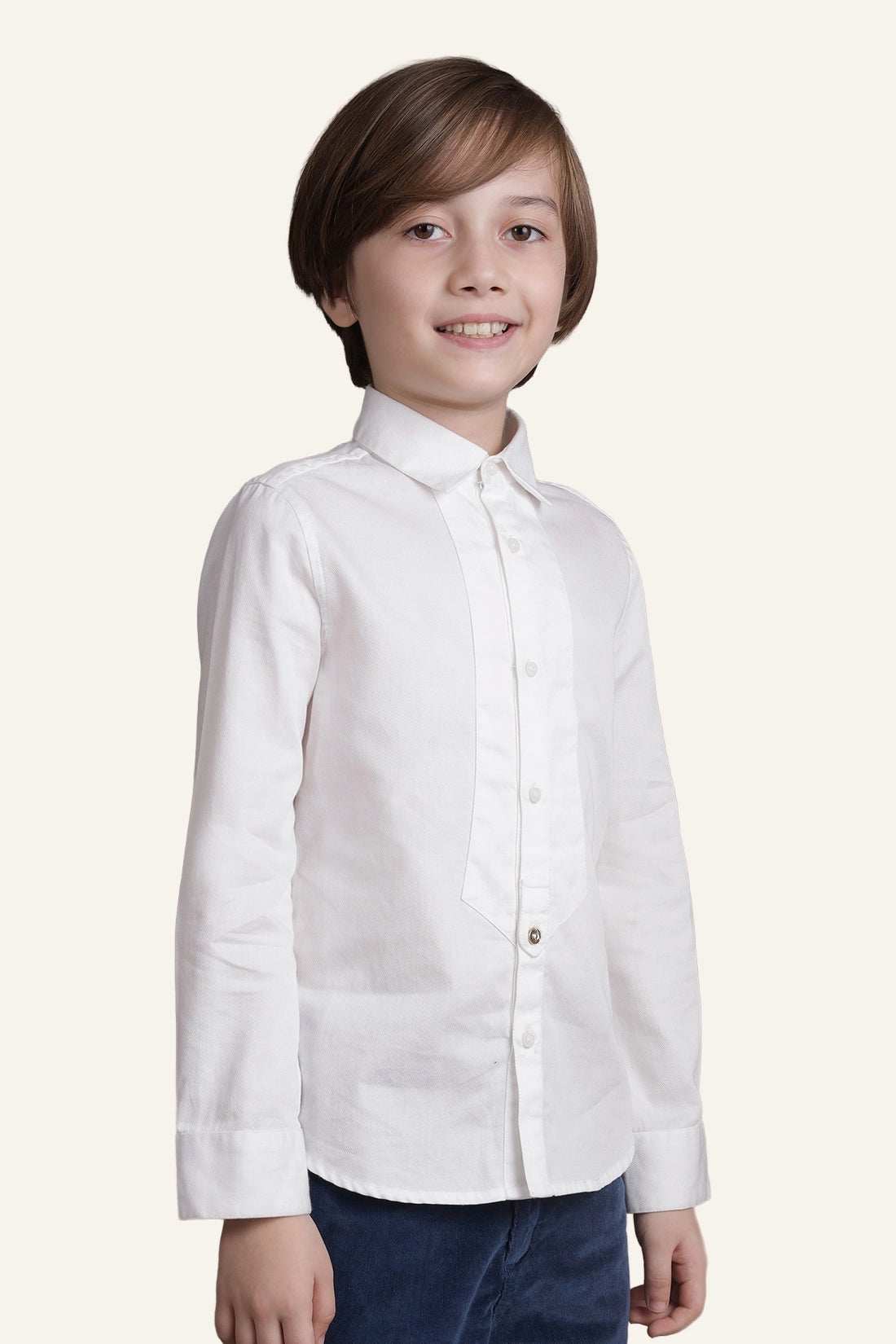 Boys White Collared Shirt