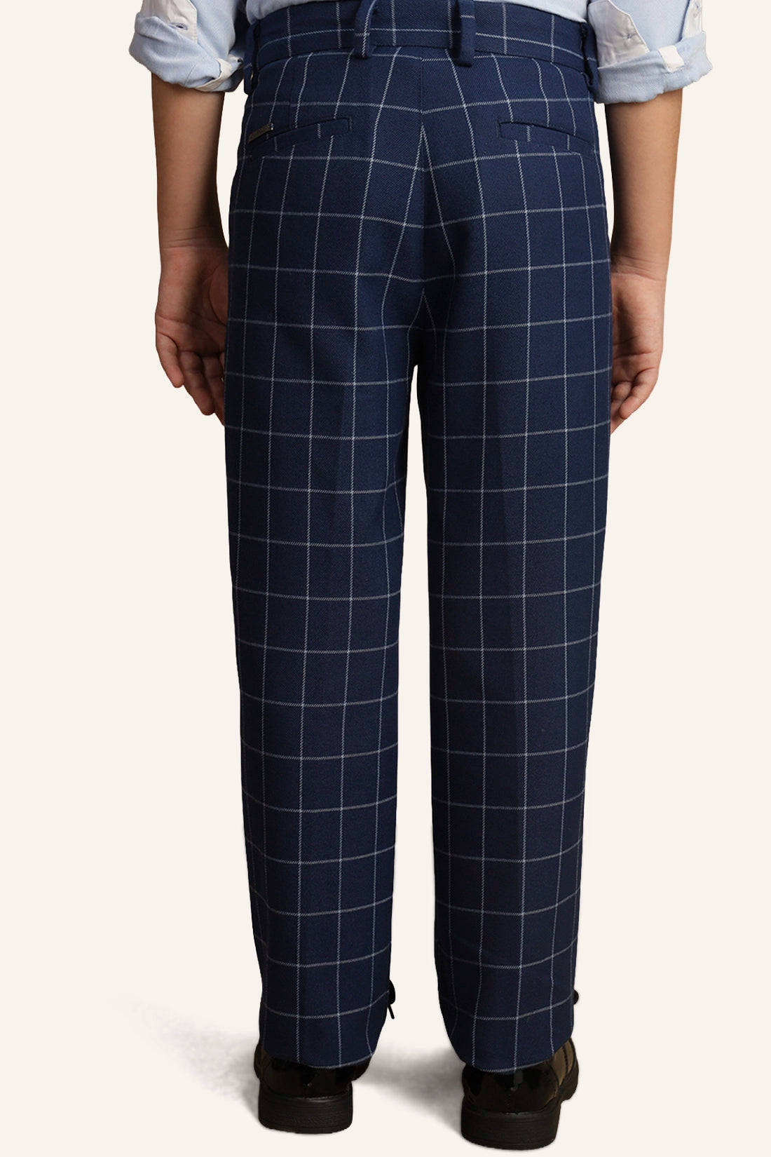 Boys Blue Checks Trouser
