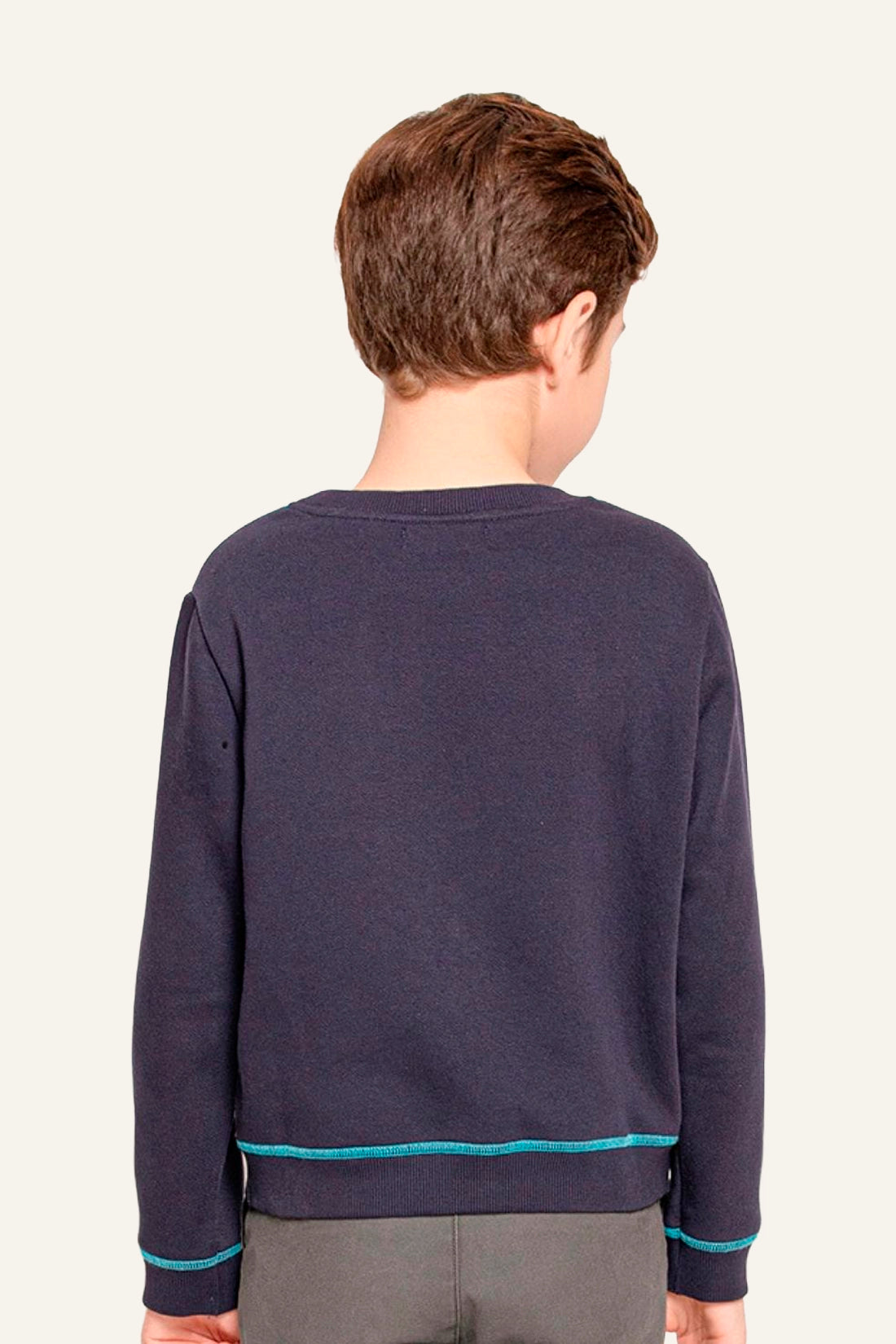 Boys Navy Blue Alien Printed Sweatshirt