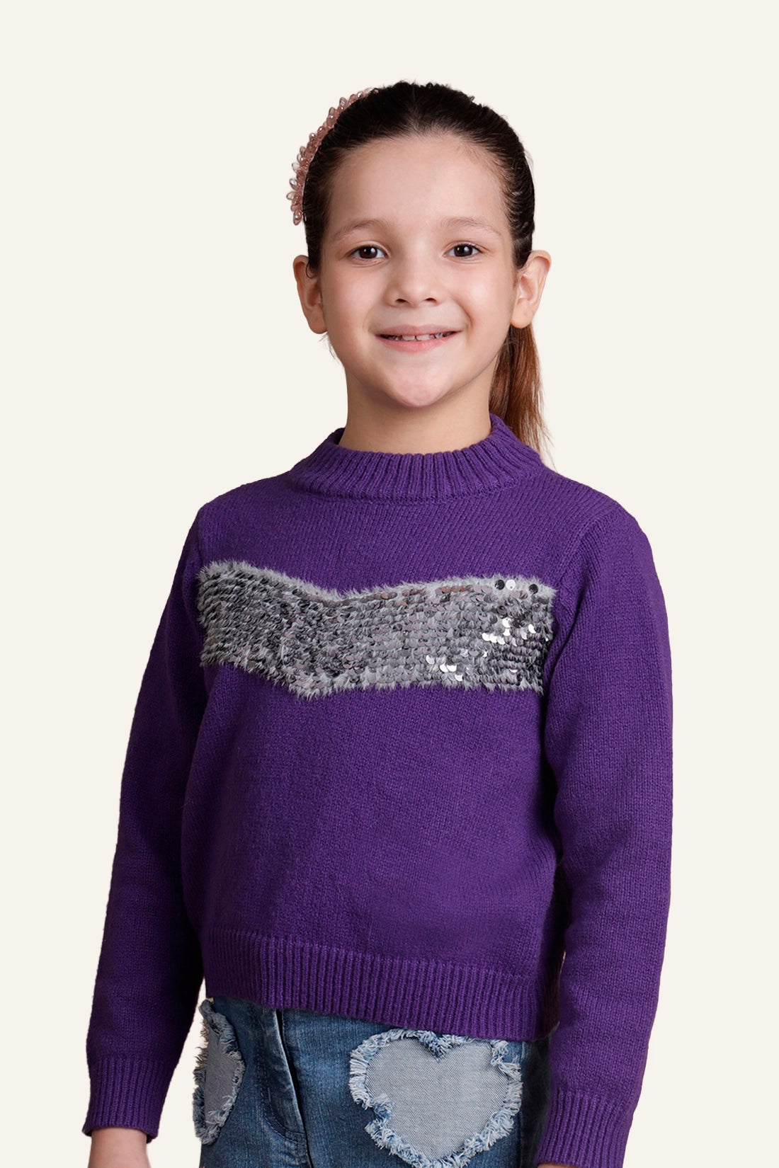 Girls Purple Sweater