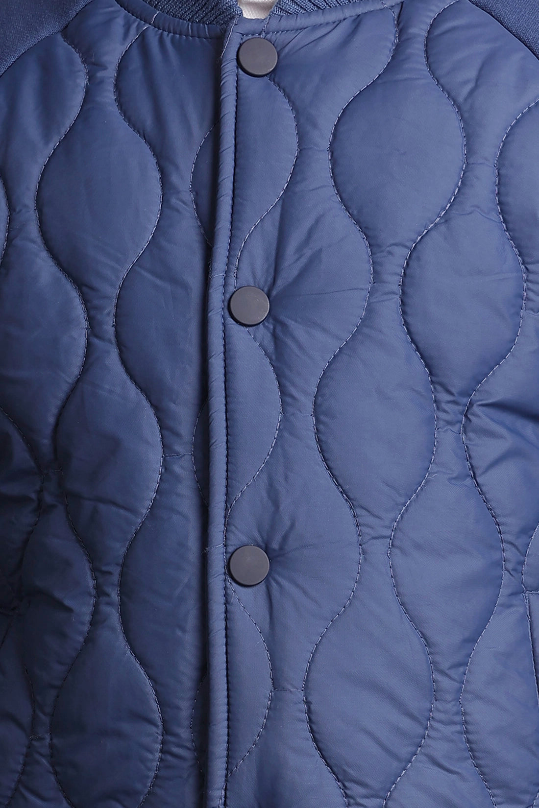 Boys Navy Blue Quilted Jacket