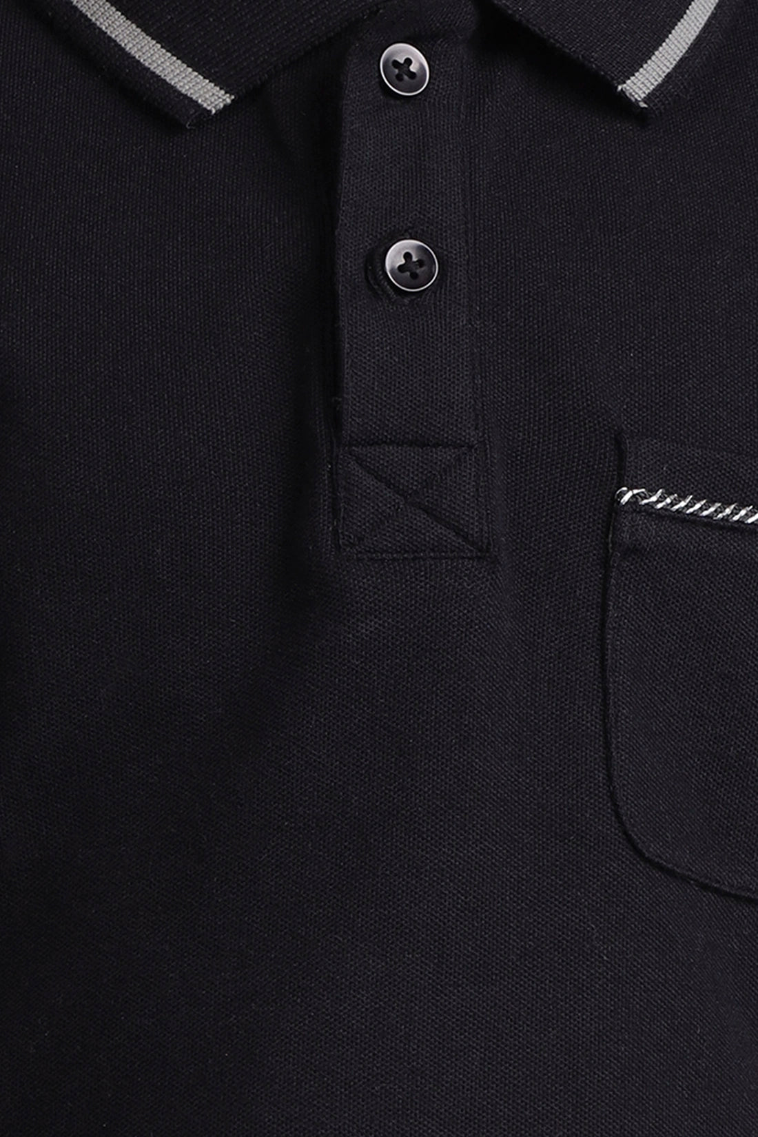 Boys Black Polo T-shirt