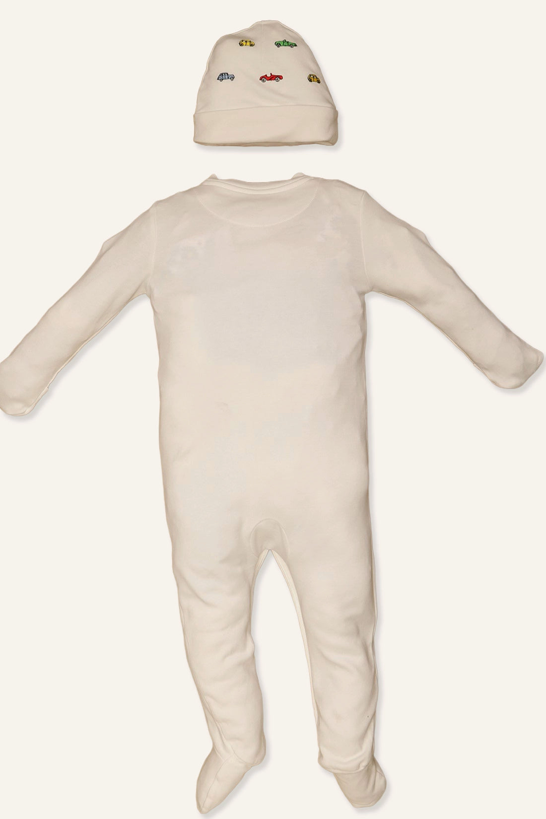 Baby Boys White BodySuit With Cap