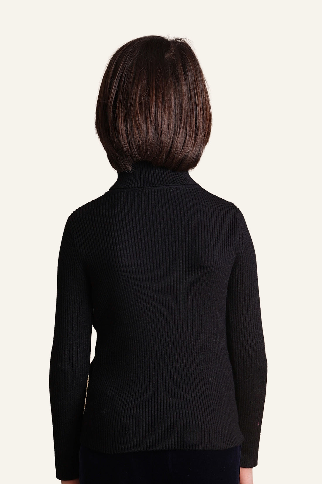 Boys Black Turtleneck Jumper