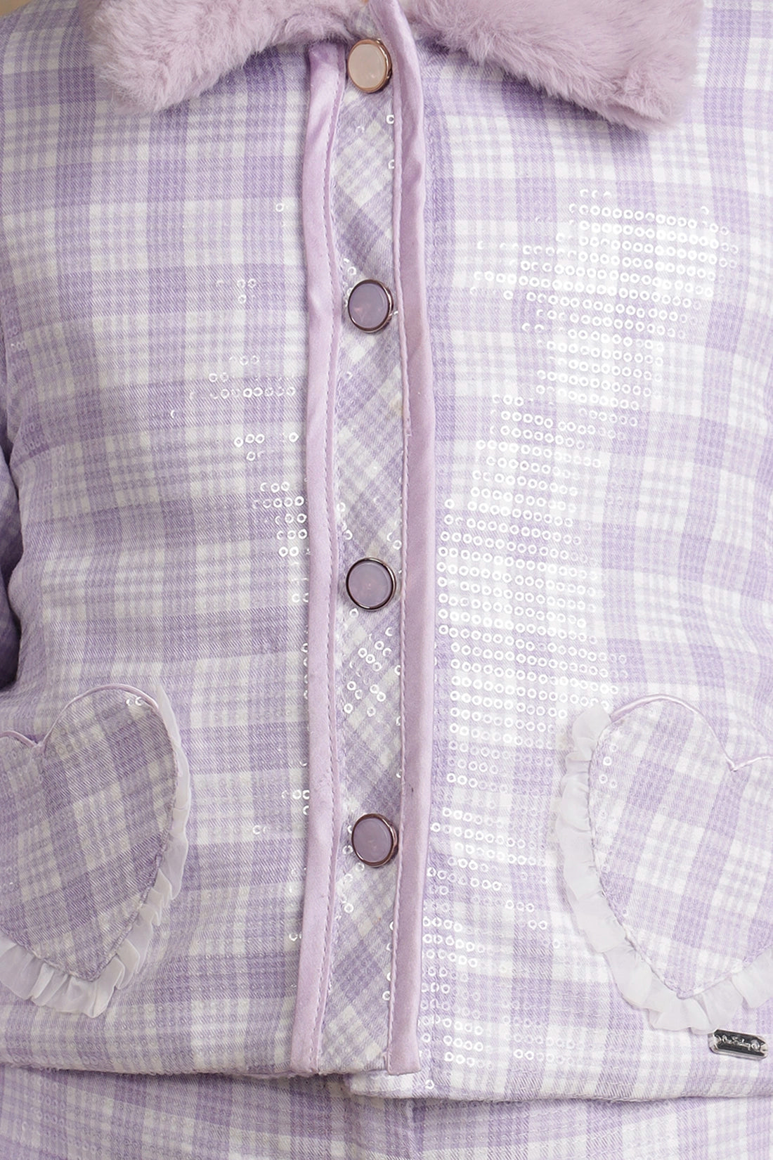 Girls Lilac Sequence Jacket