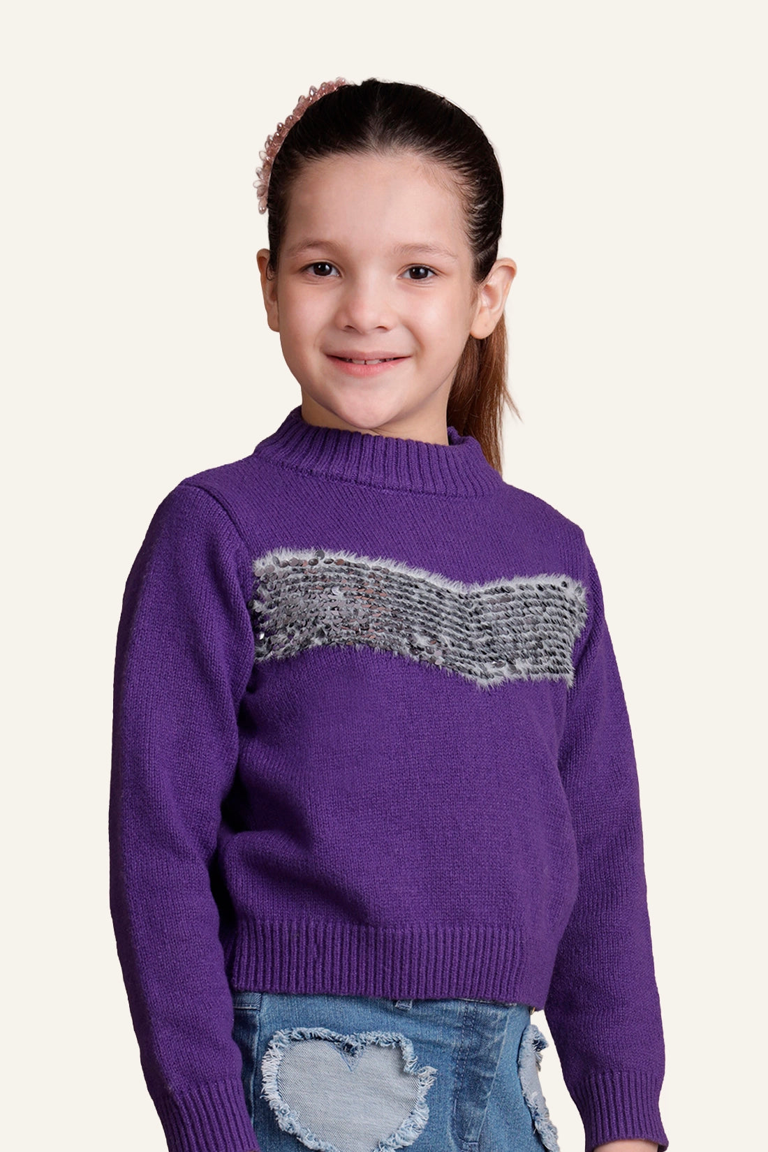 Girls Purple Sweater