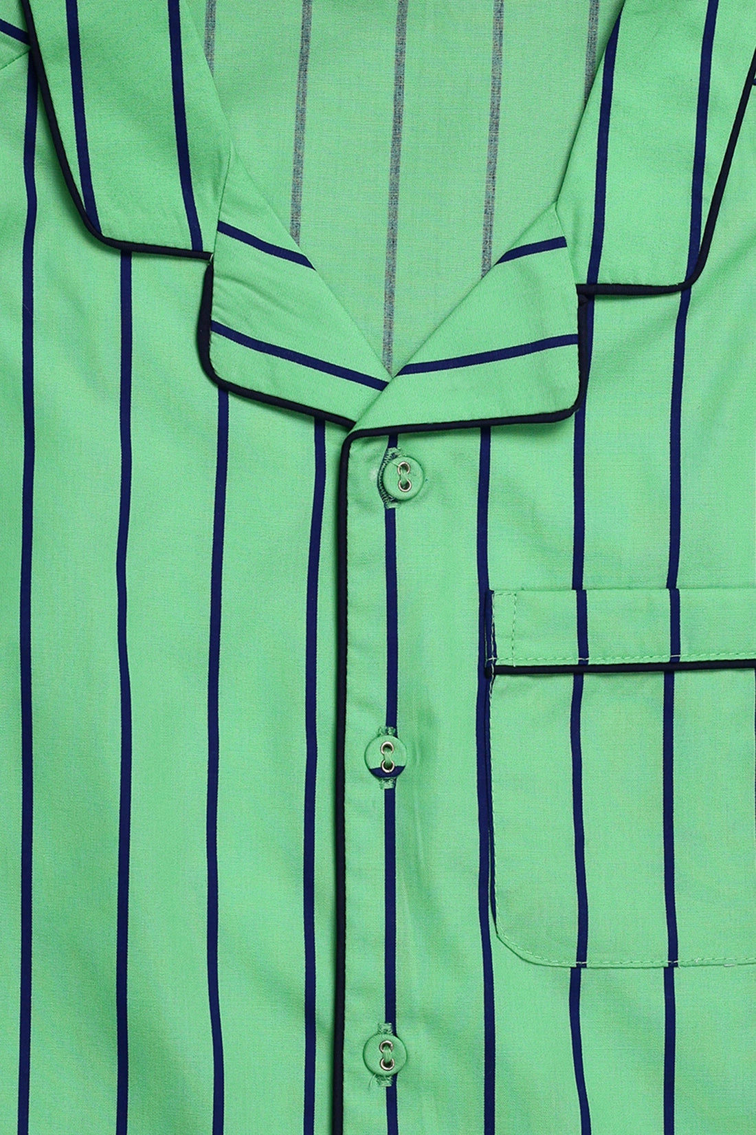 Boys Green Stripes Night Suit