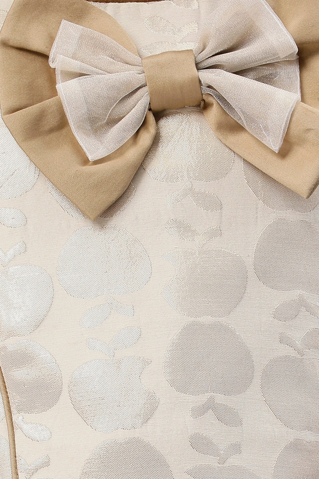 Girls Beige Round Neck Top