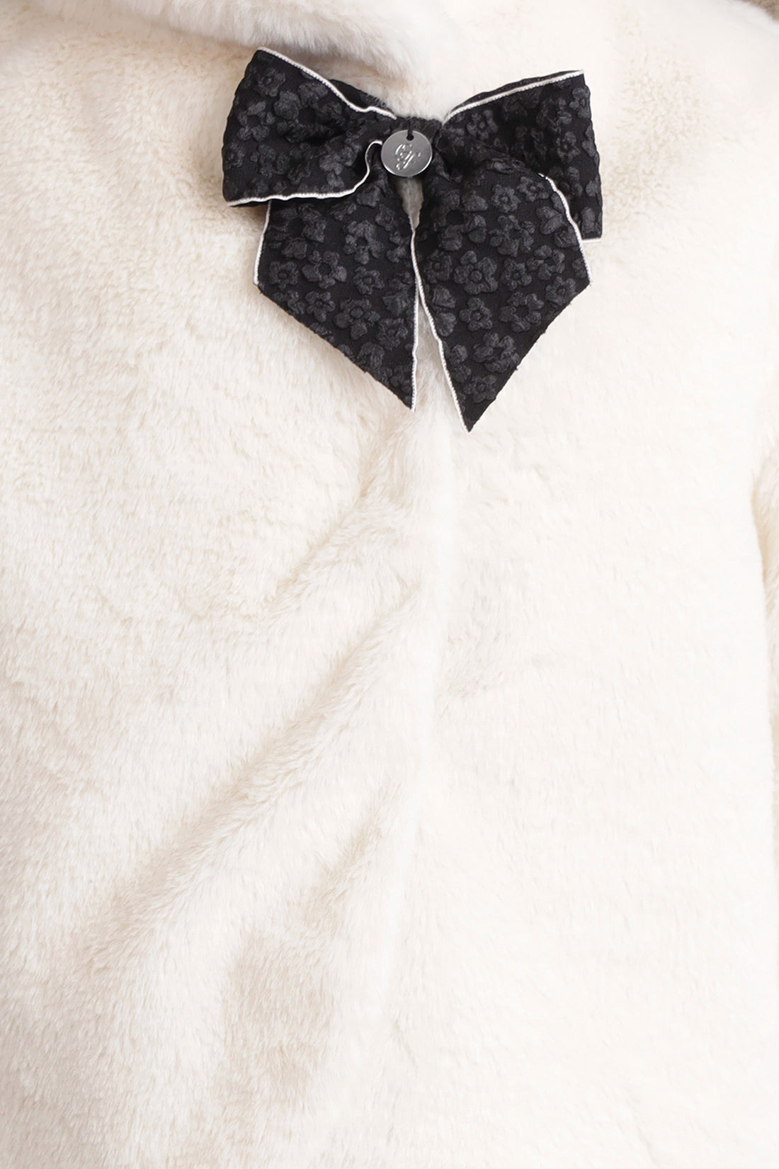 Girls White Fur Jacket