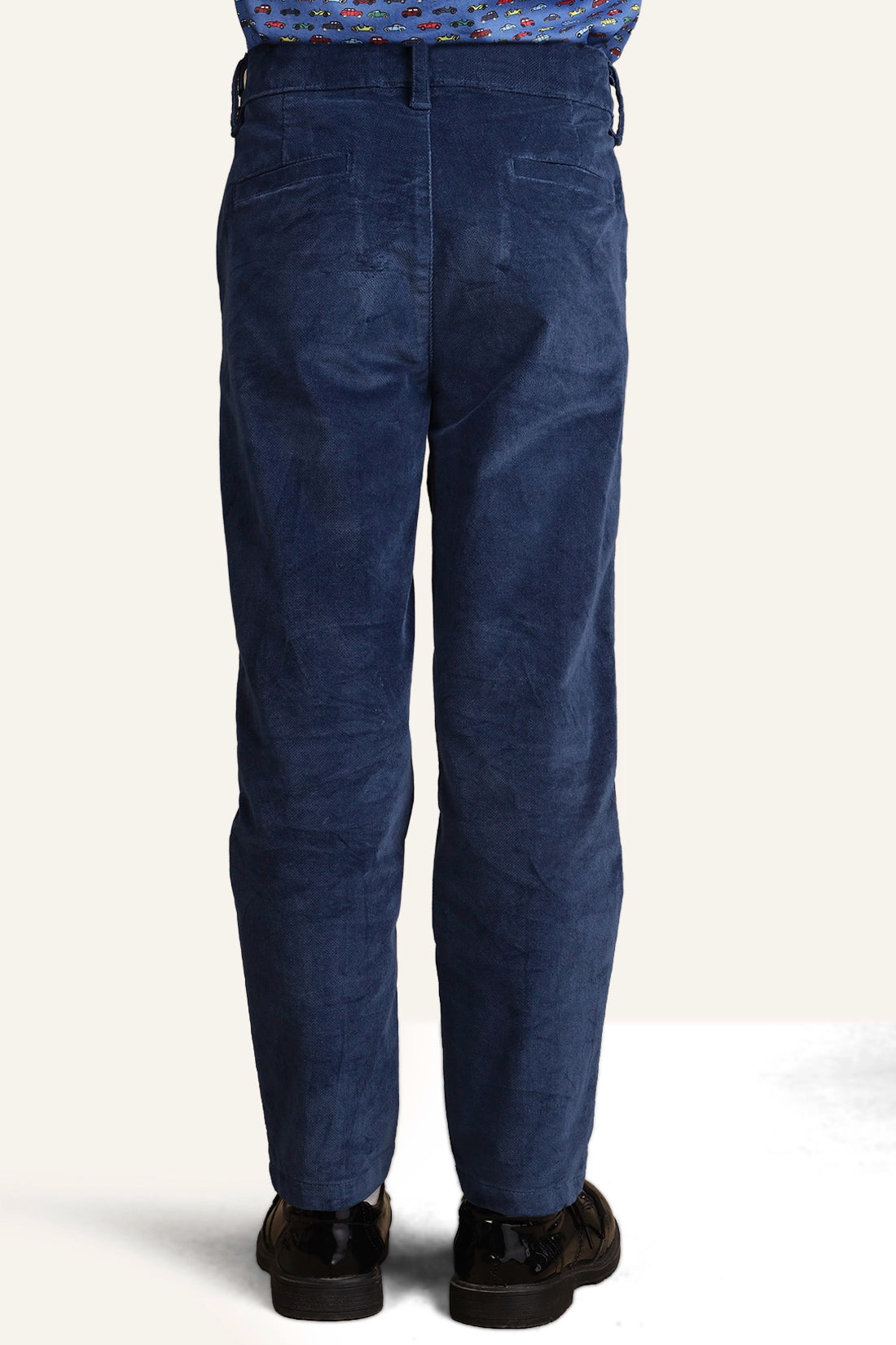 Boys Navy Blue Straight Fit Trouser