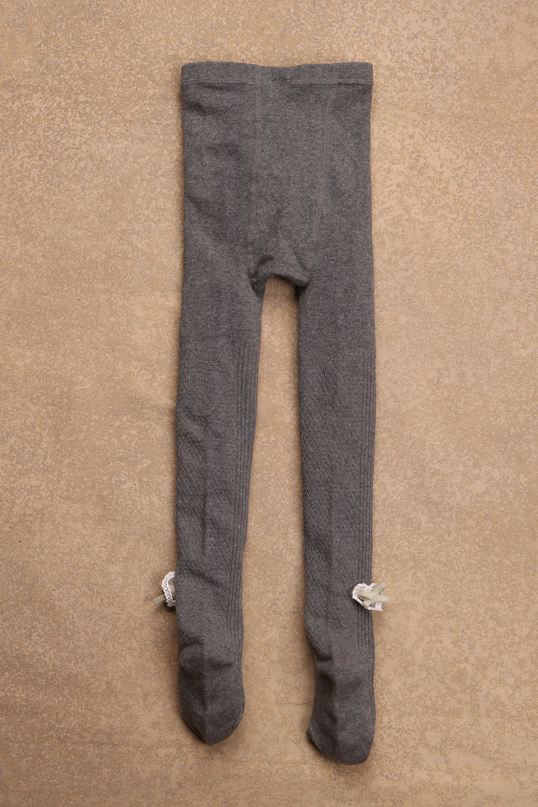 Grey Knit Abstract Pantyhose