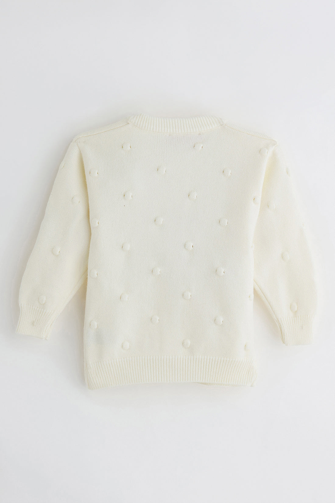 Baby Girls Off-White Knit Cardigan