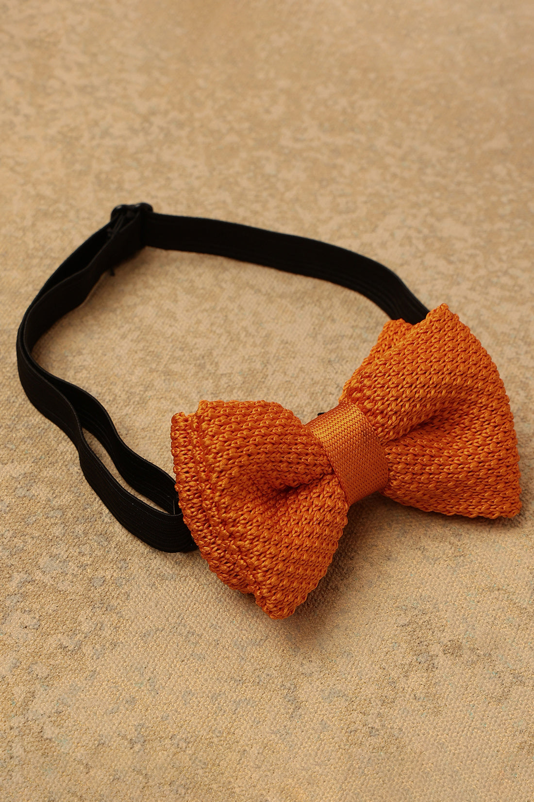 One Friday Mustard Woven Solid Bow