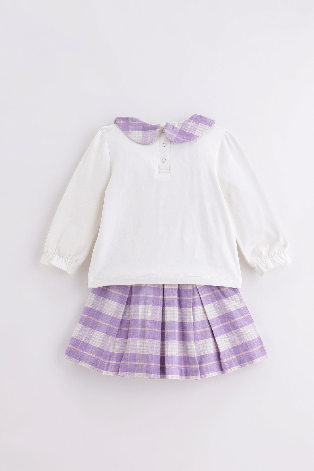 Baby Girls Multi Check Top & Skirt Set