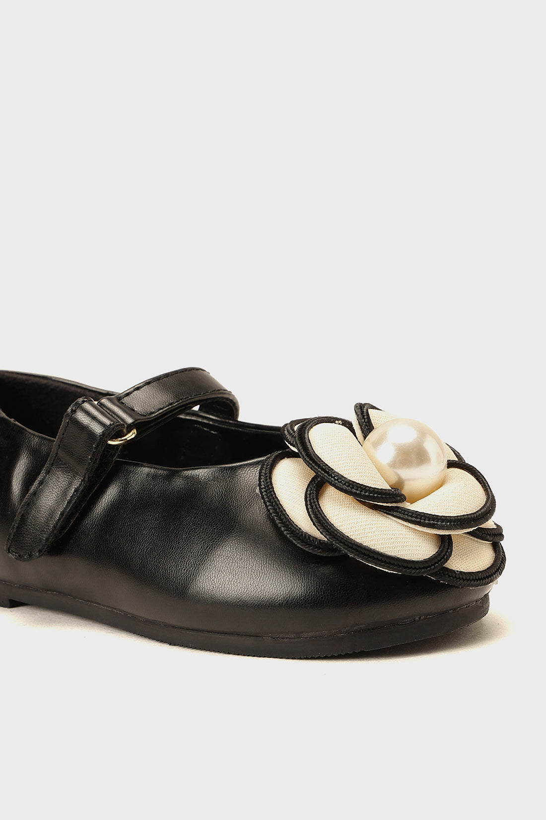 Girls Black PU Leather Partywear Shoes Stylish Wear | One Friday