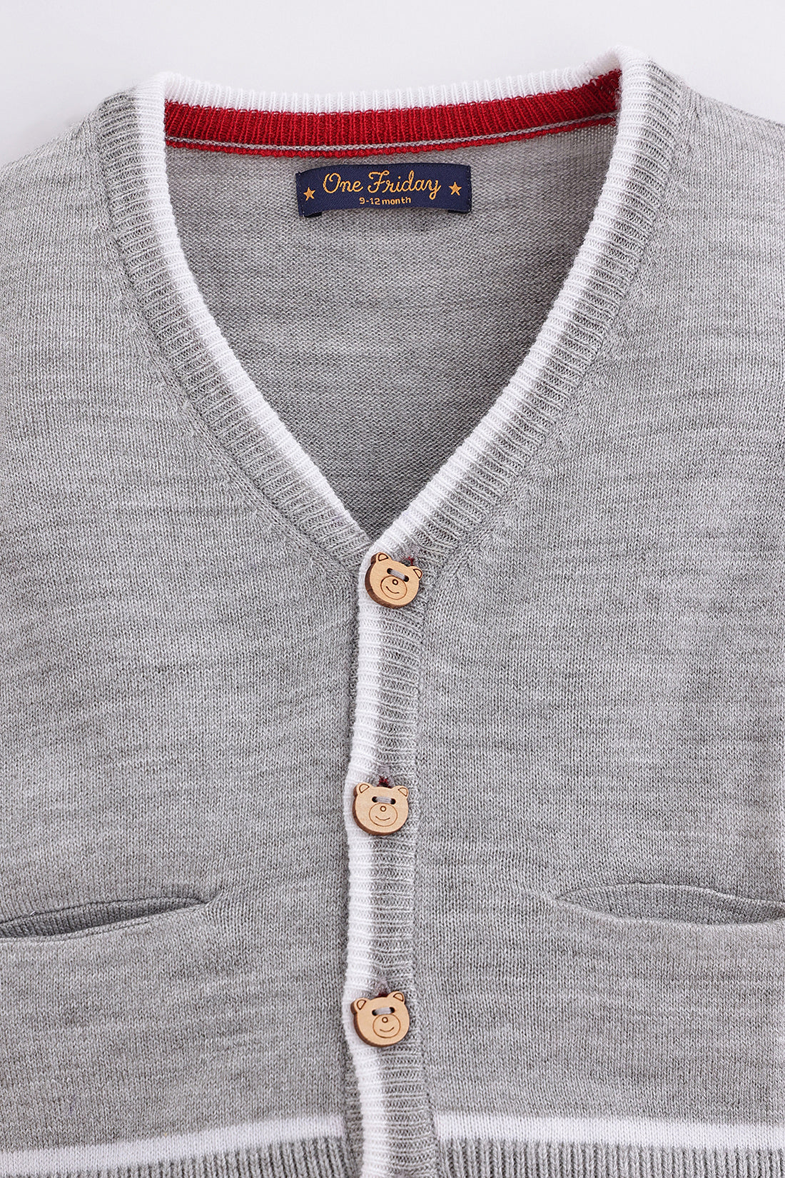 Baby Boys Grey Knit Cardigan