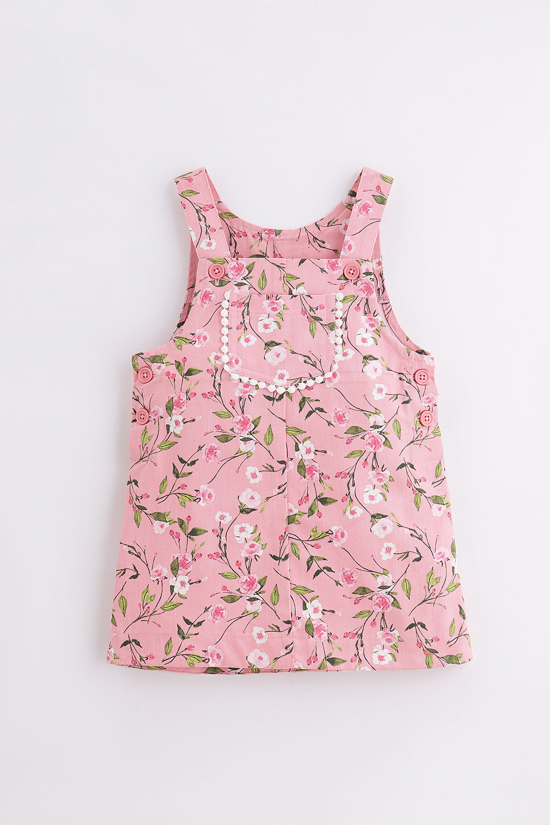 Boys Floral Print Cotton Dangri with Tee