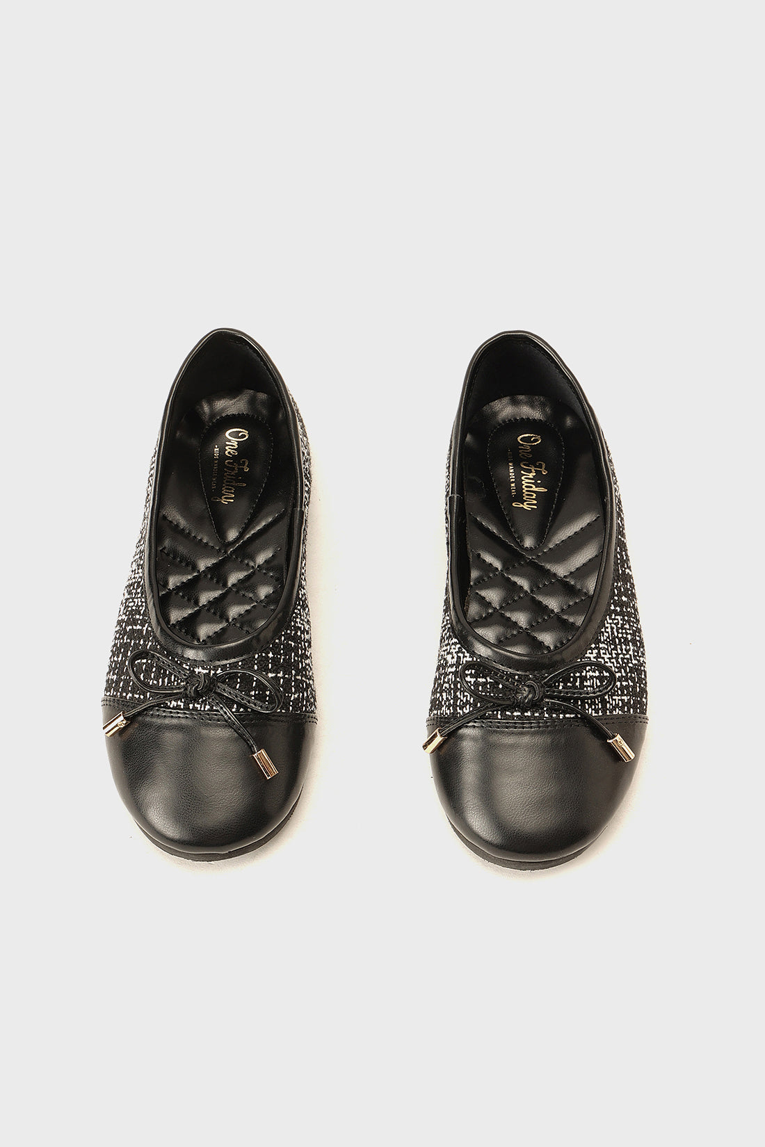 Girls Black PU Leather Partywear Shoes Elegant Fit | One Friday