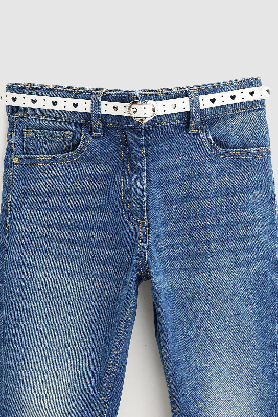 White Girls Solid Leather Belts