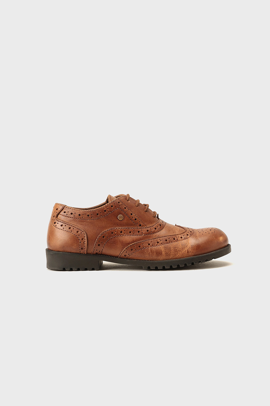 Boys Tan Leather Formal Shoes Classic Design