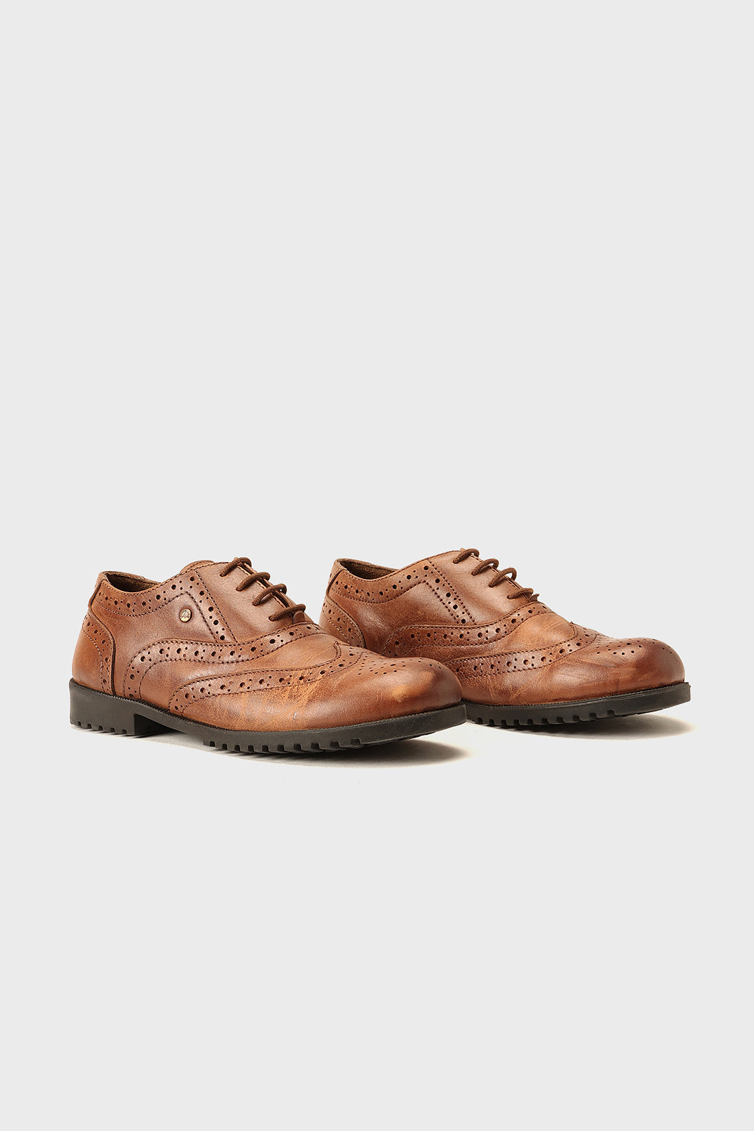 Boys Tan Leather Formal Shoes Classic Design | One Friday