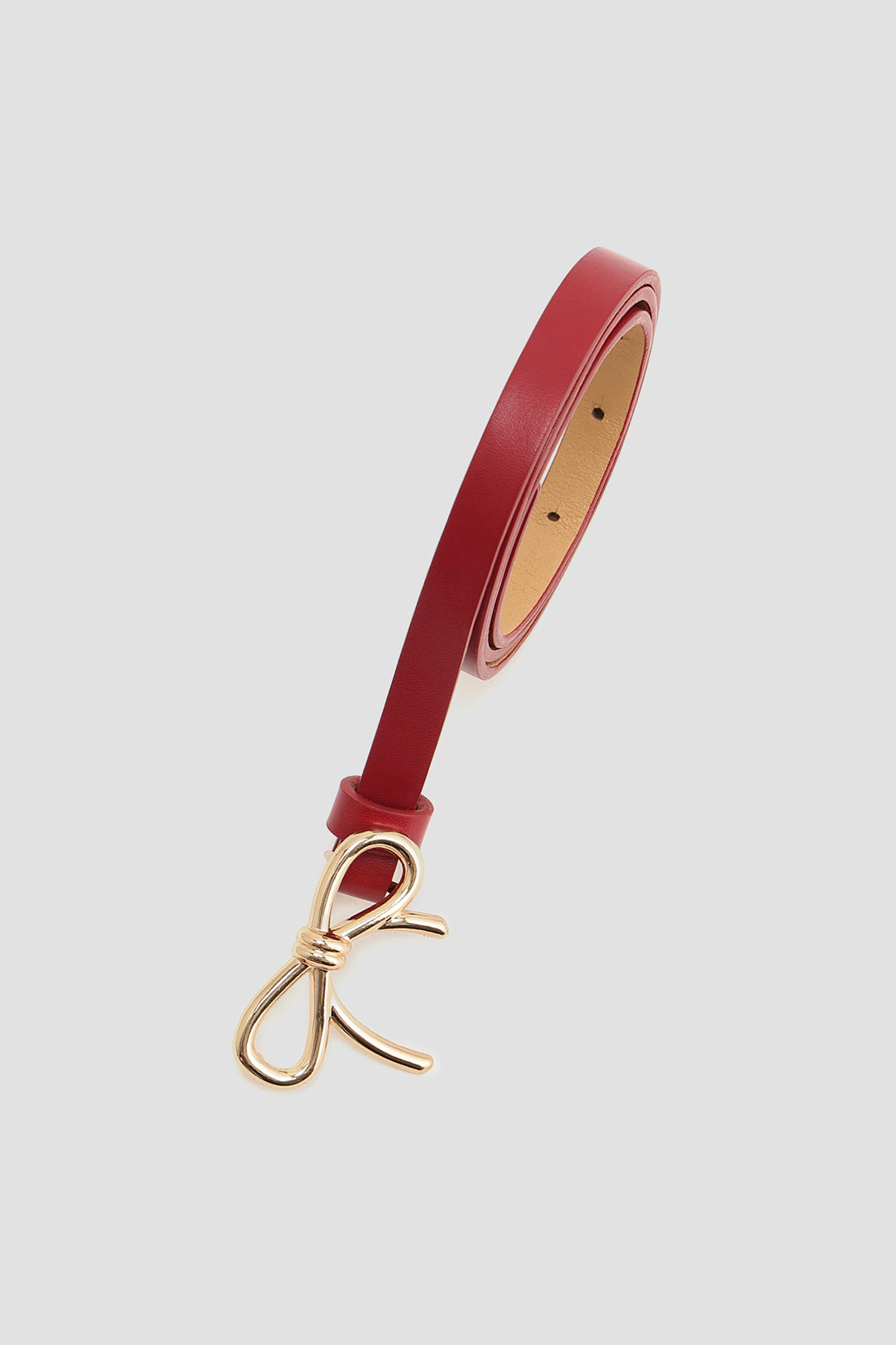 Burgundy Girls Solid Leather Belt