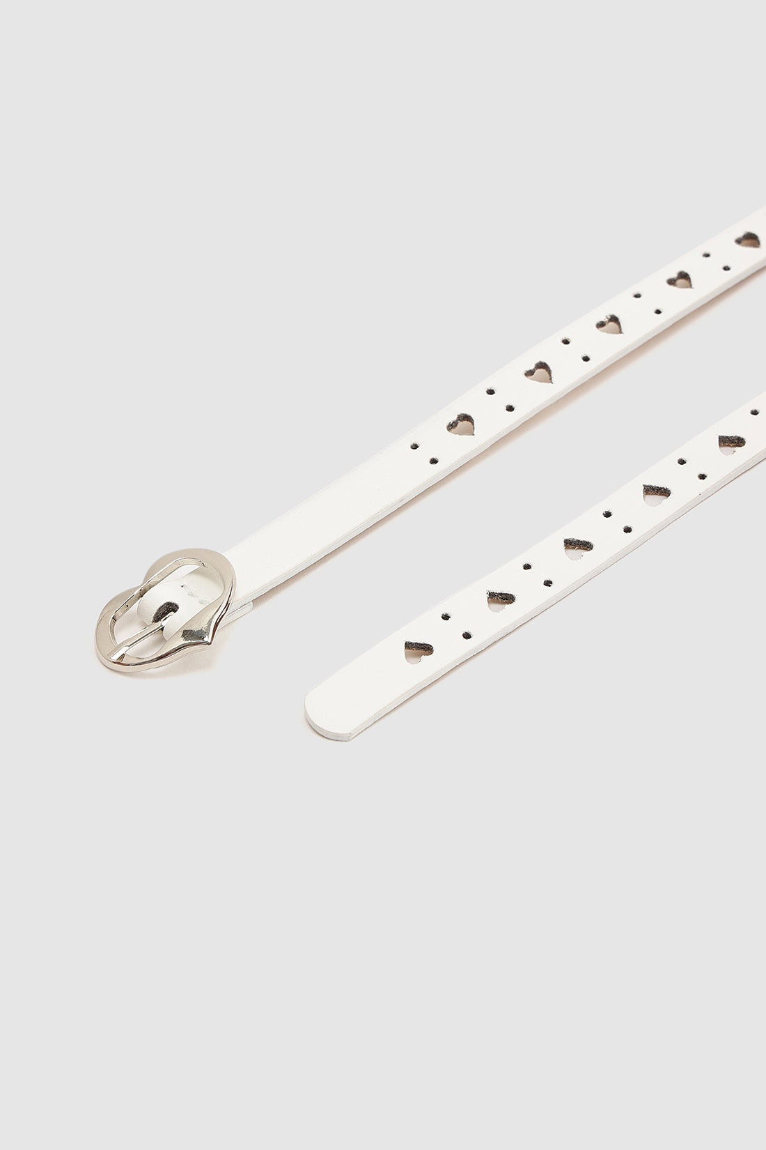 White Girls Solid Leather Belts