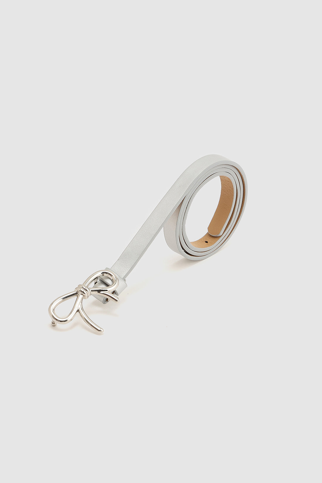Silver Girls Solid Leather Belts