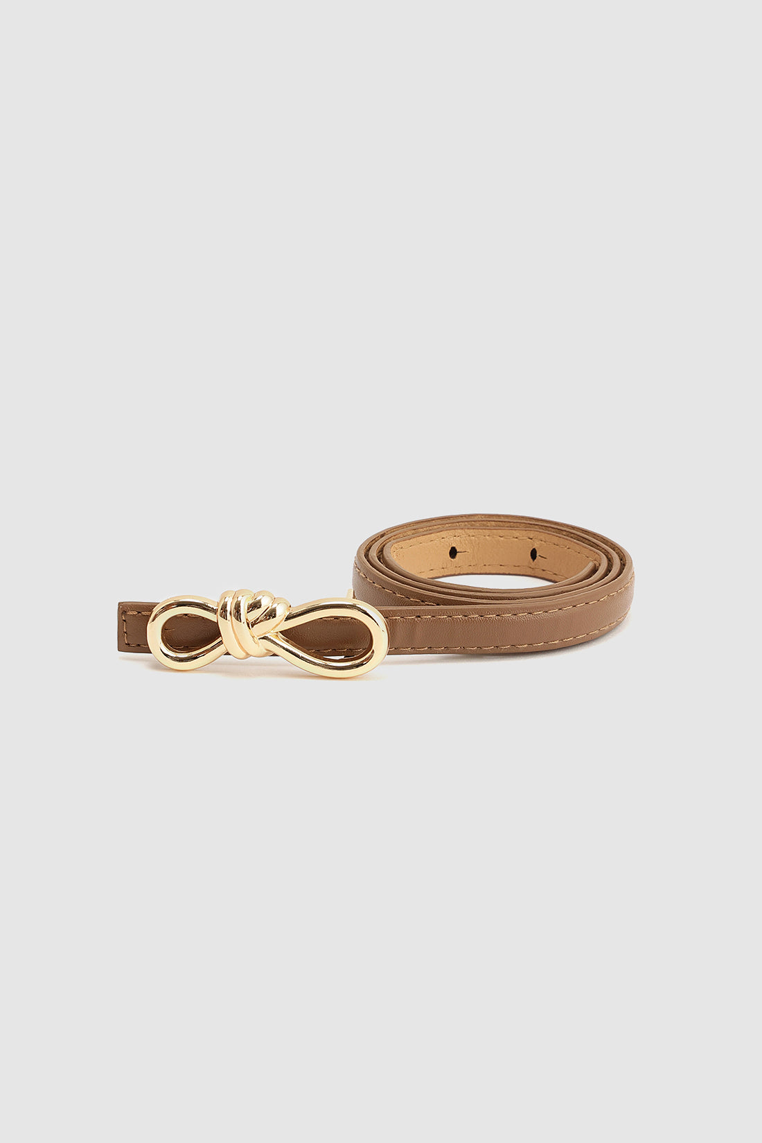 Brown Girls Solid Leather Belt