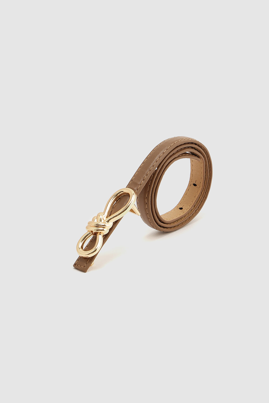 Brown Girls Solid Leather Belt