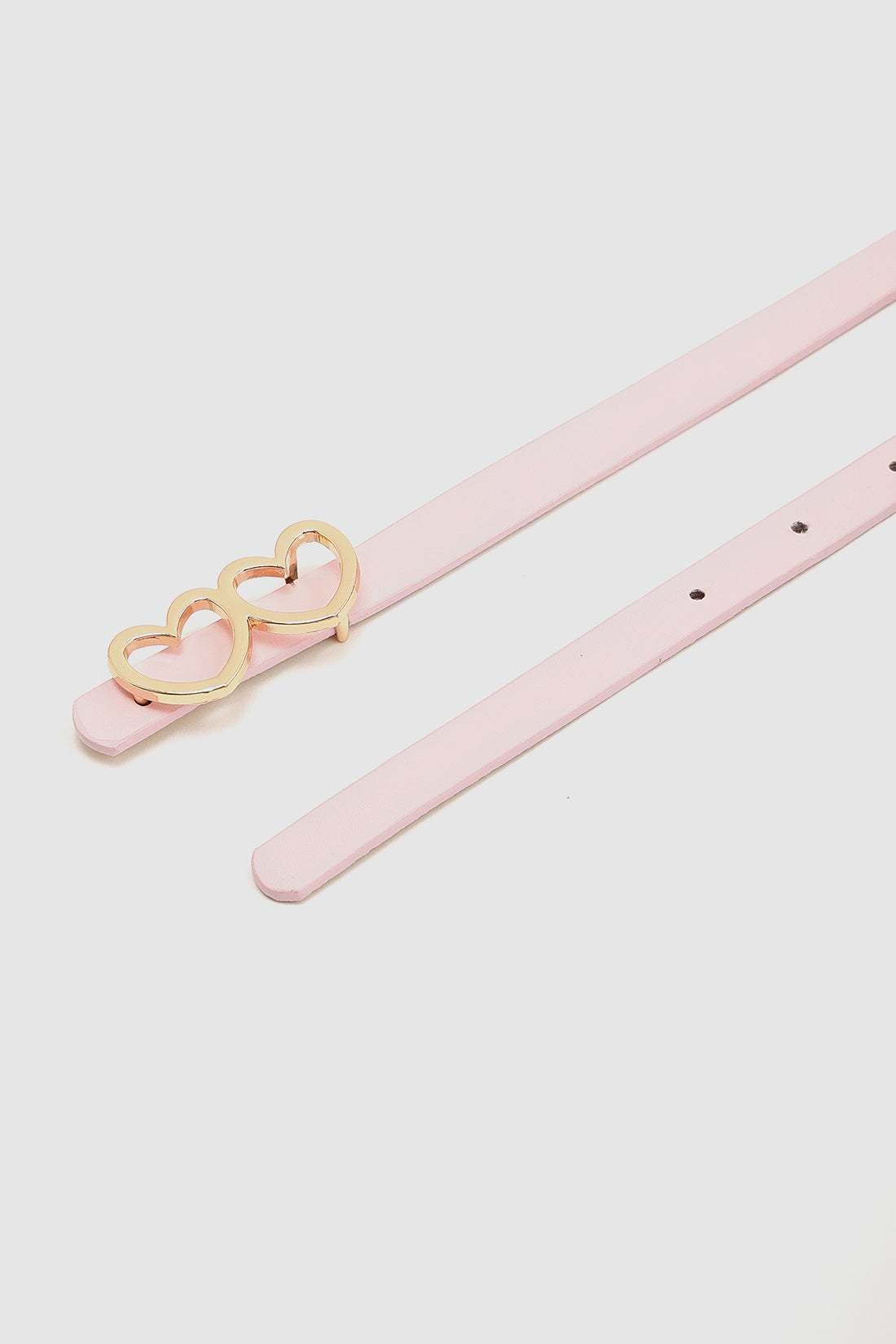 Girls Pink Leather Belt