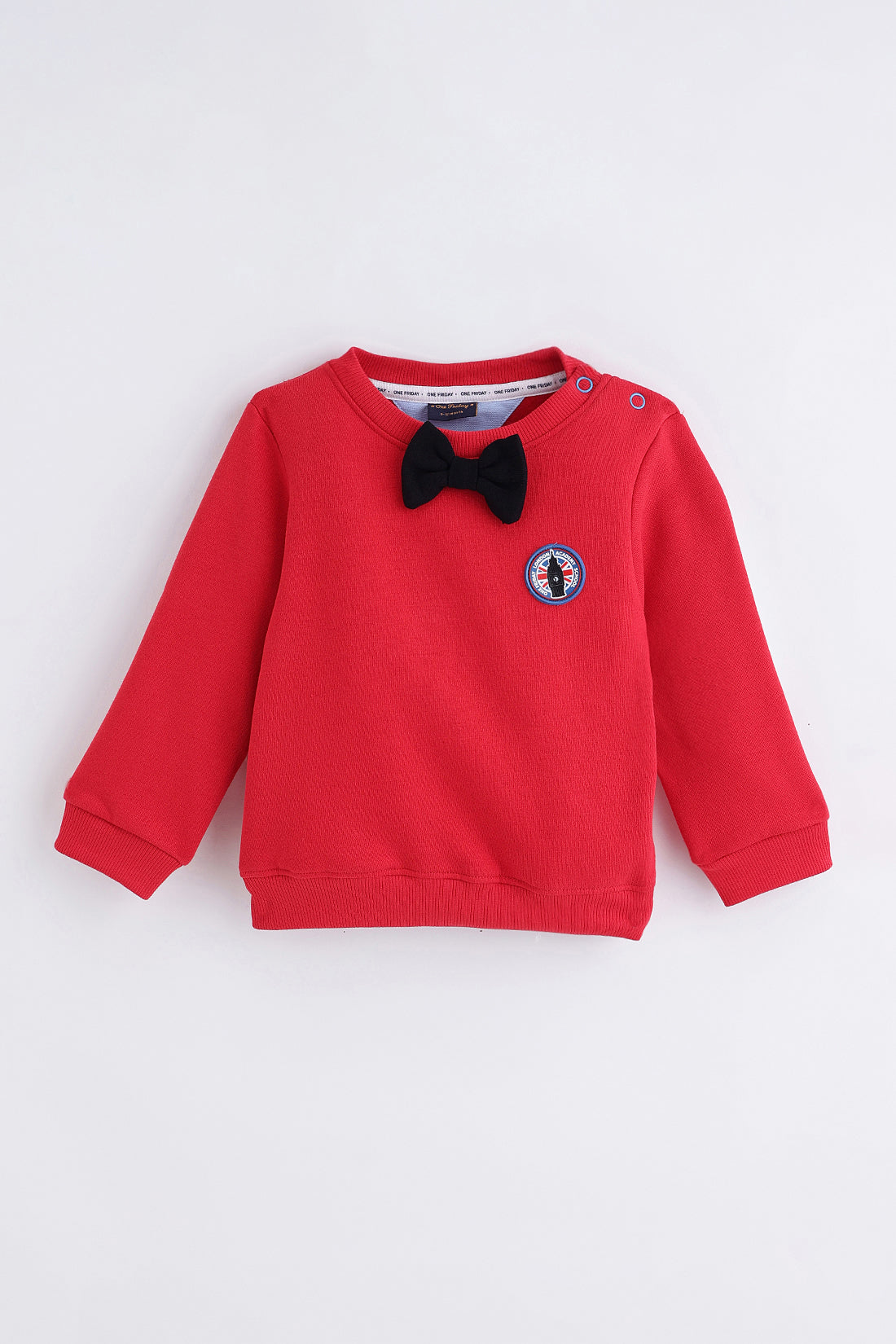 Baby Boys Red Cotton Sweatshirt