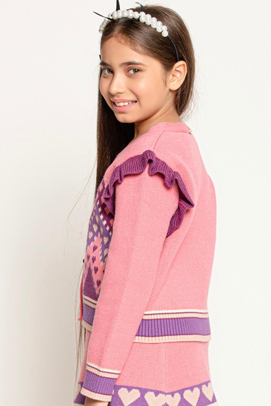 Pink Abstract Sweater